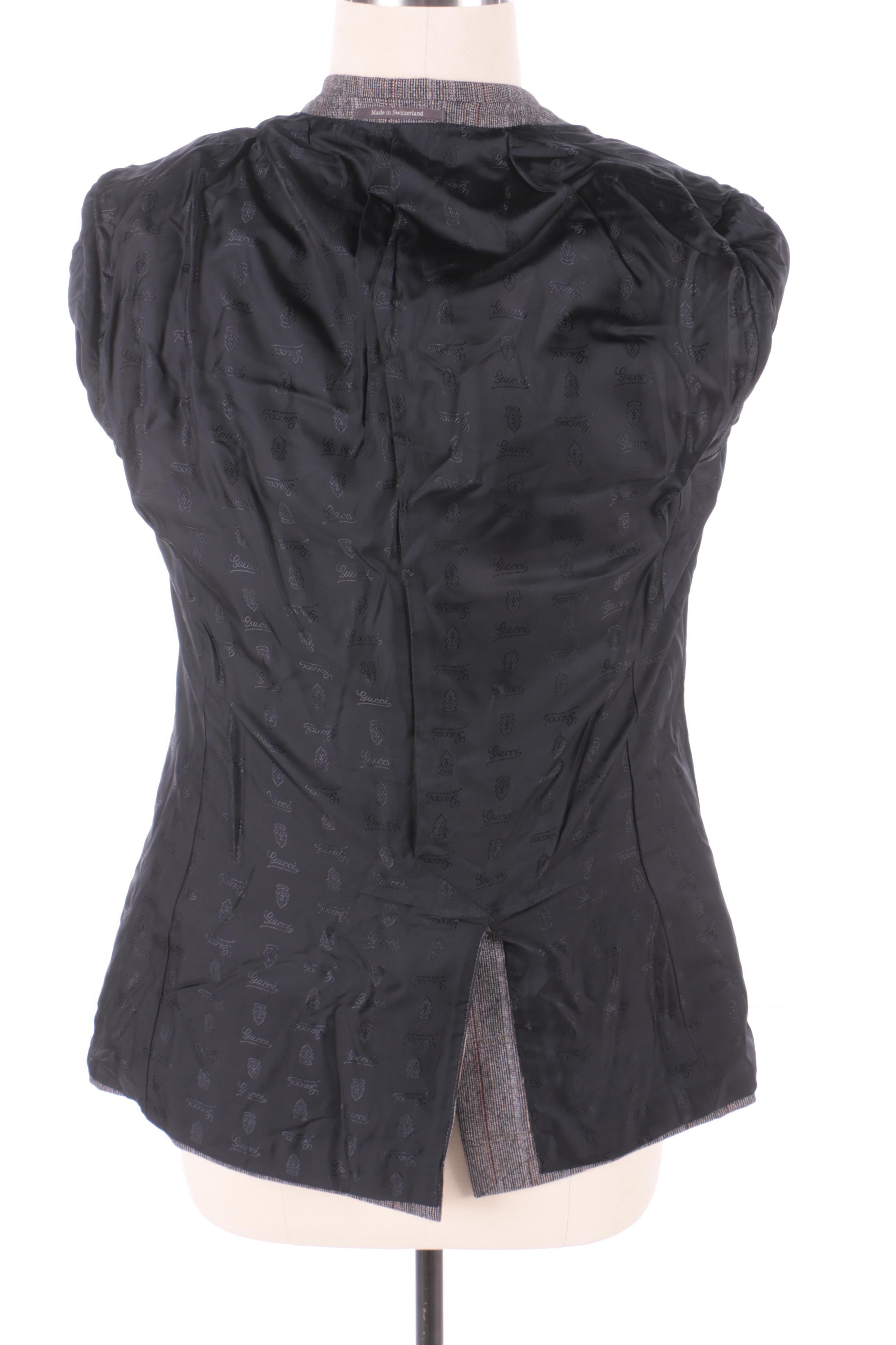 Men's Gucci Glen Plaid Gray Wool Sport Coat