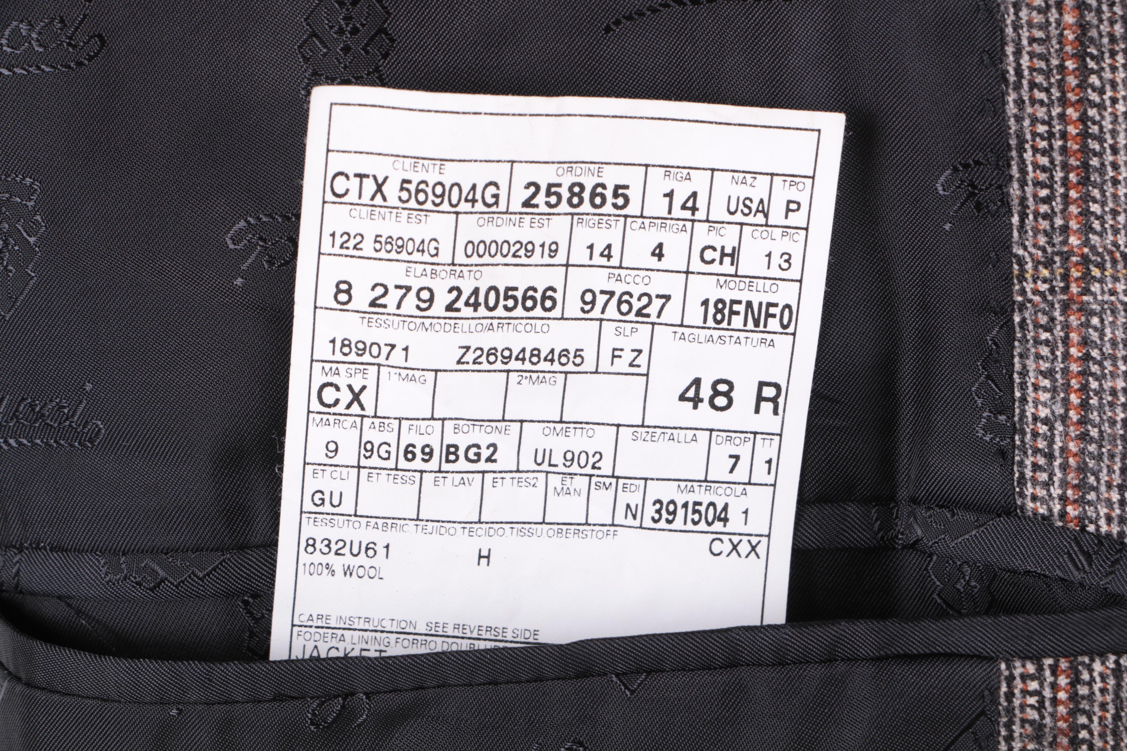 Men's Gucci Glen Plaid Gray Wool Sport Coat