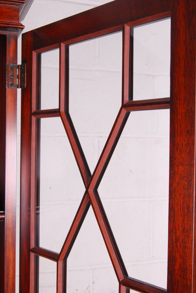 Vintage Chippendale Style Mahogany China Cabinet by Henkel-Harris