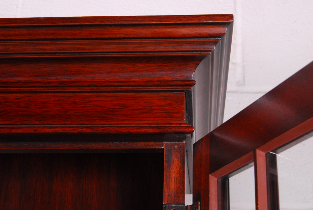 Vintage Chippendale Style Mahogany China Cabinet by Henkel-Harris