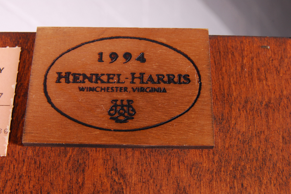 Vintage Chippendale Style Mahogany China Cabinet by Henkel-Harris