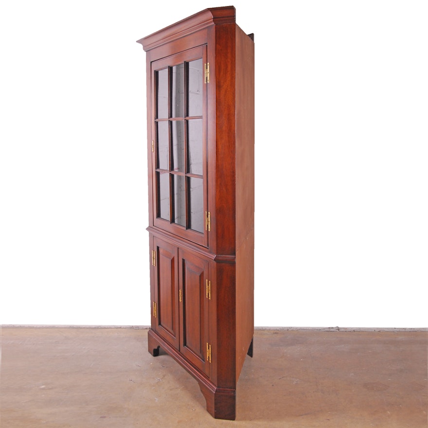 Henkel-Harris Mahogany Corner Display Cabinet