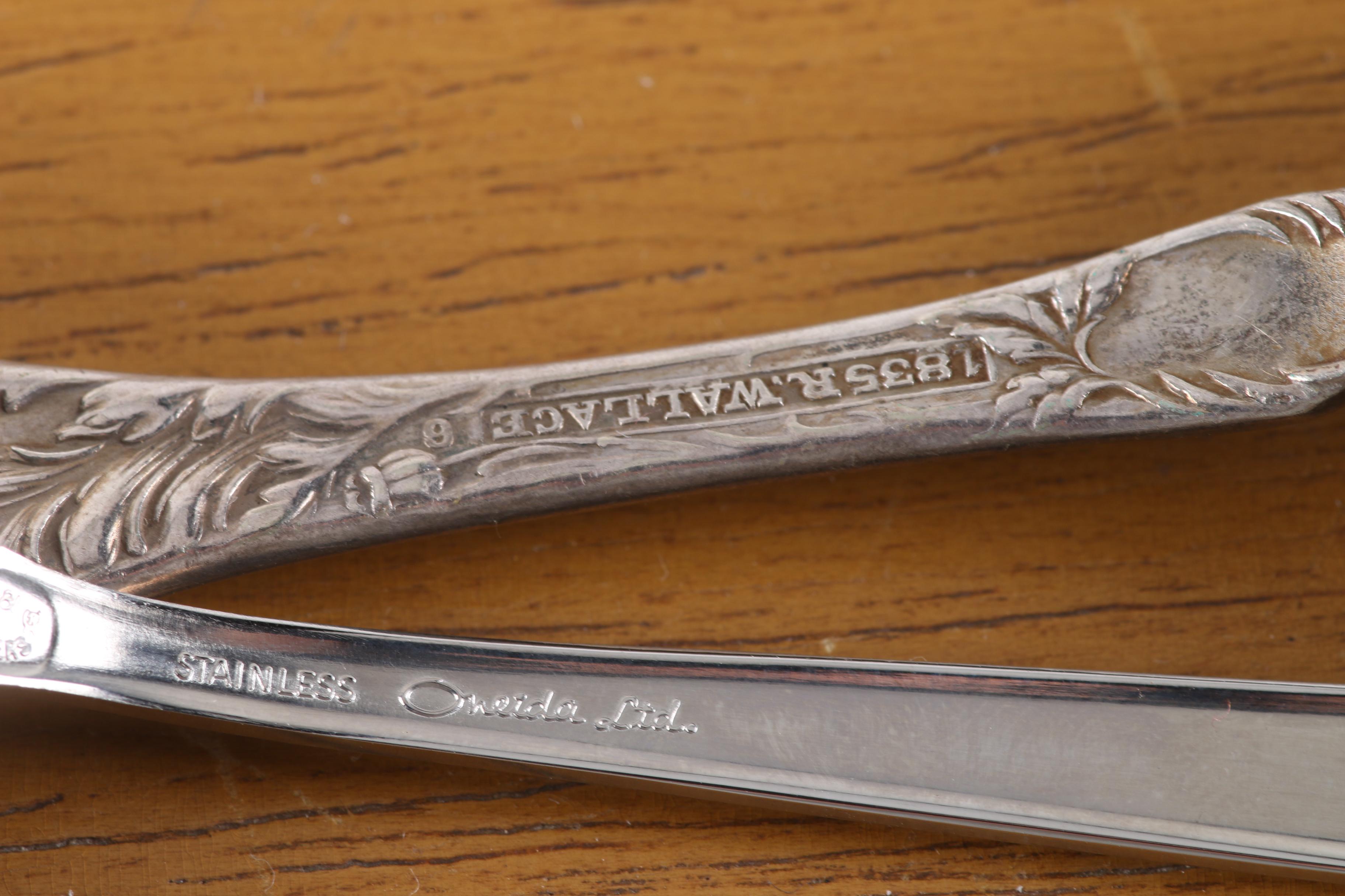 1835 R. Wallace Silver Plate Flatware and Other Flatware and Serving Utensils