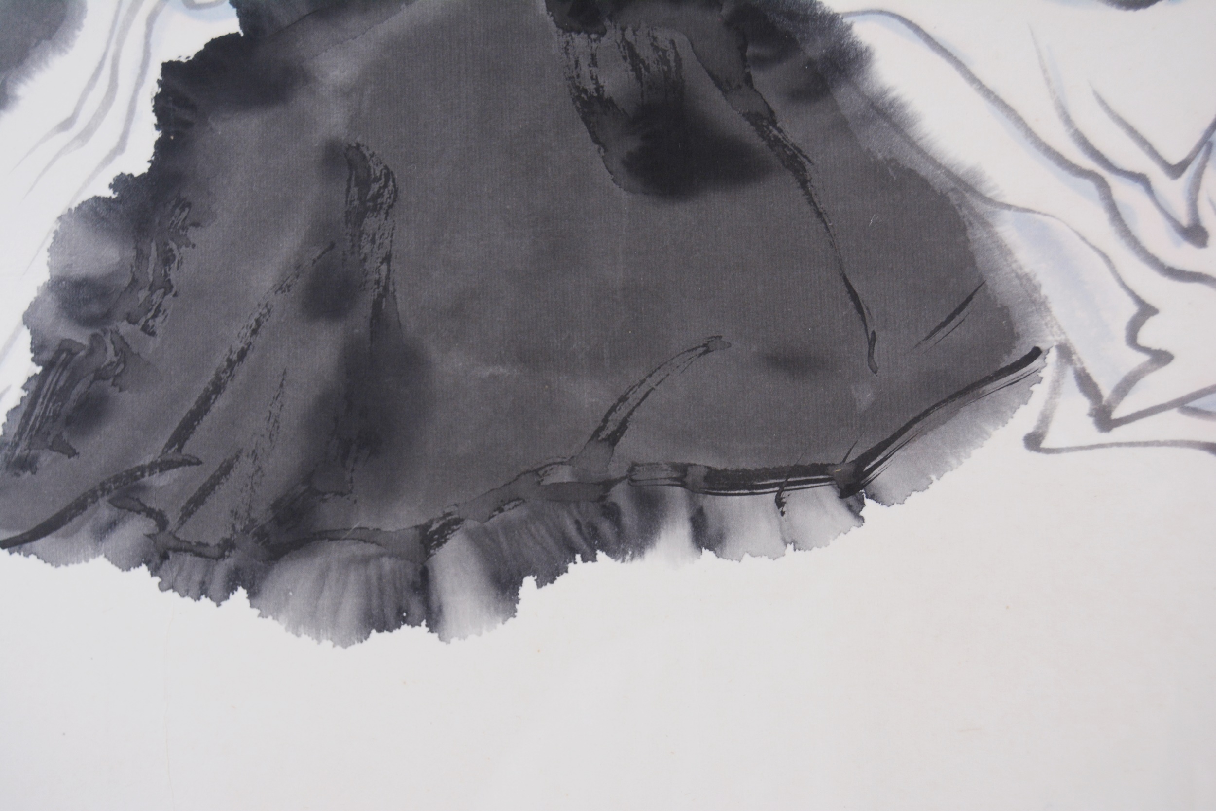 Chinese Wise Man and Turtle Watercolor