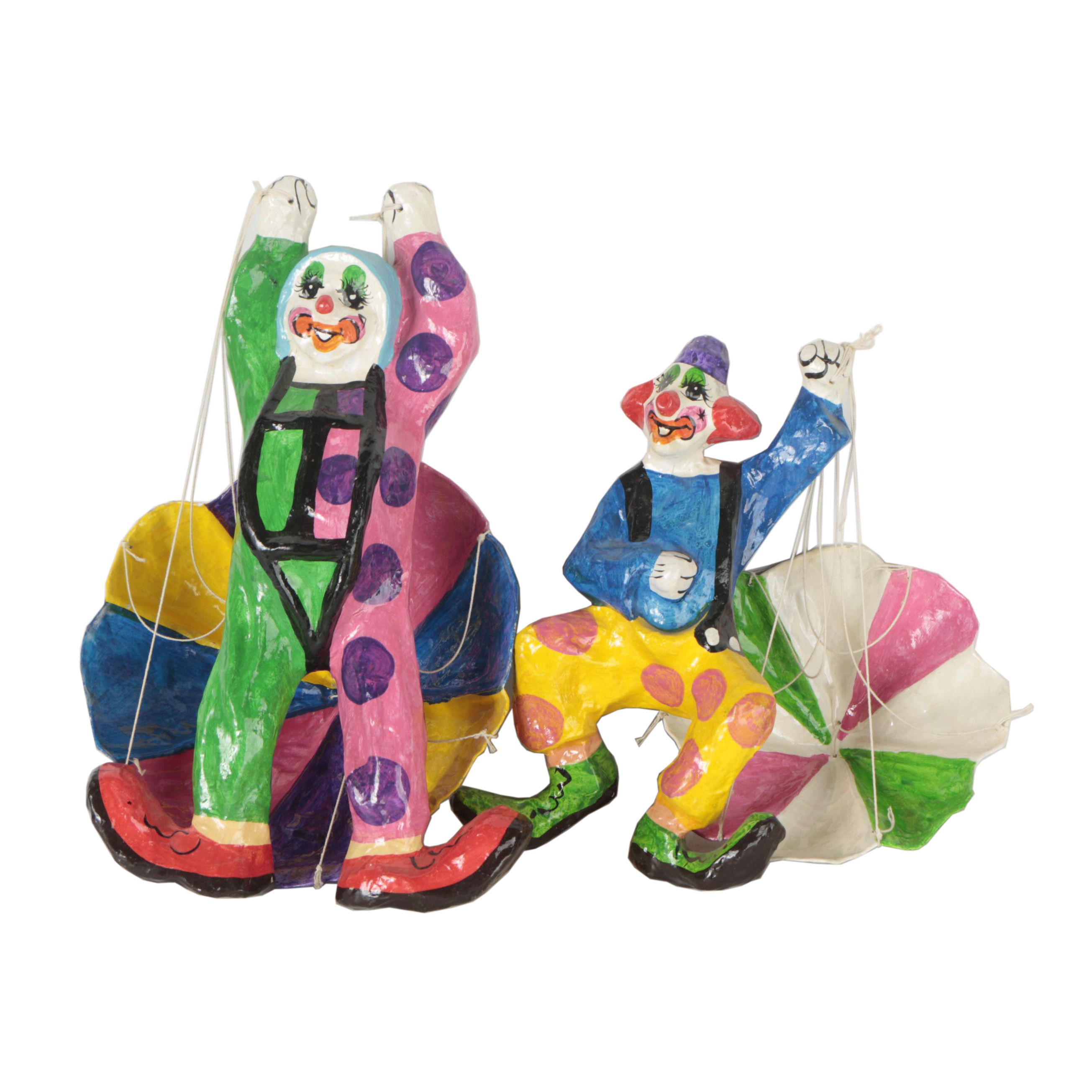 Papier Mache Clowns
