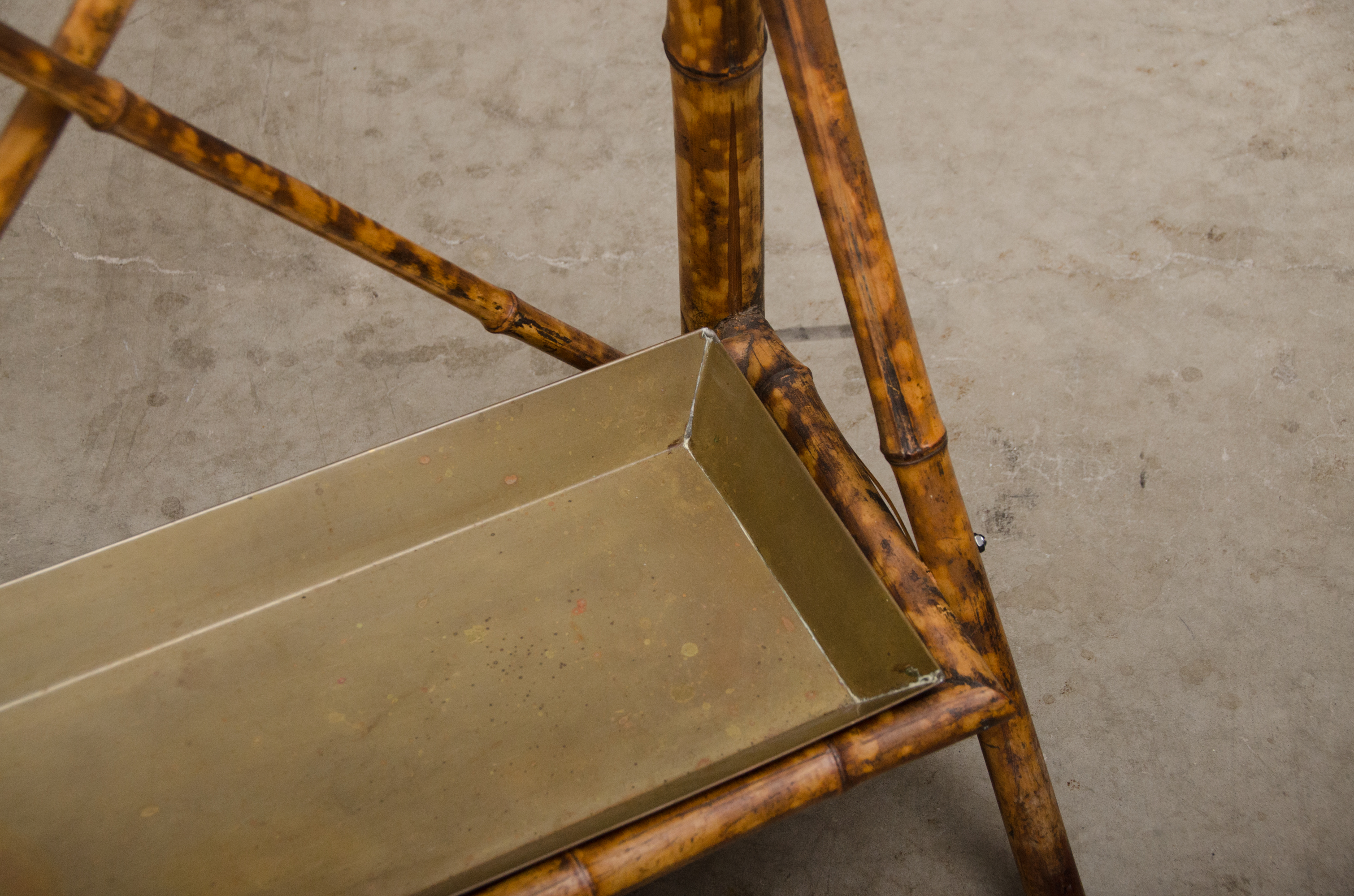 Chinoiserie Bamboo Hall Tree With Floral Tiles