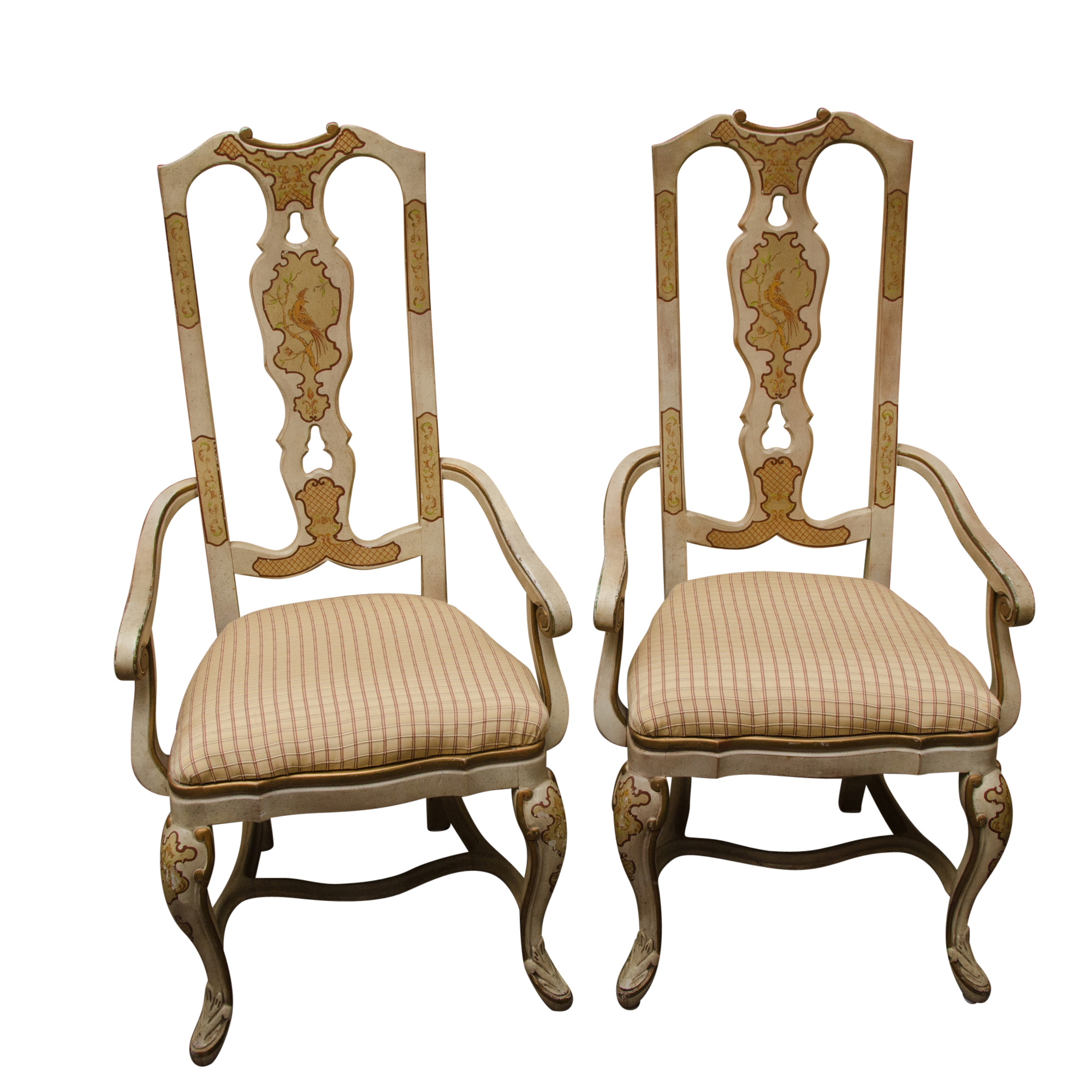 Pair of Vintage Painted Armchairs