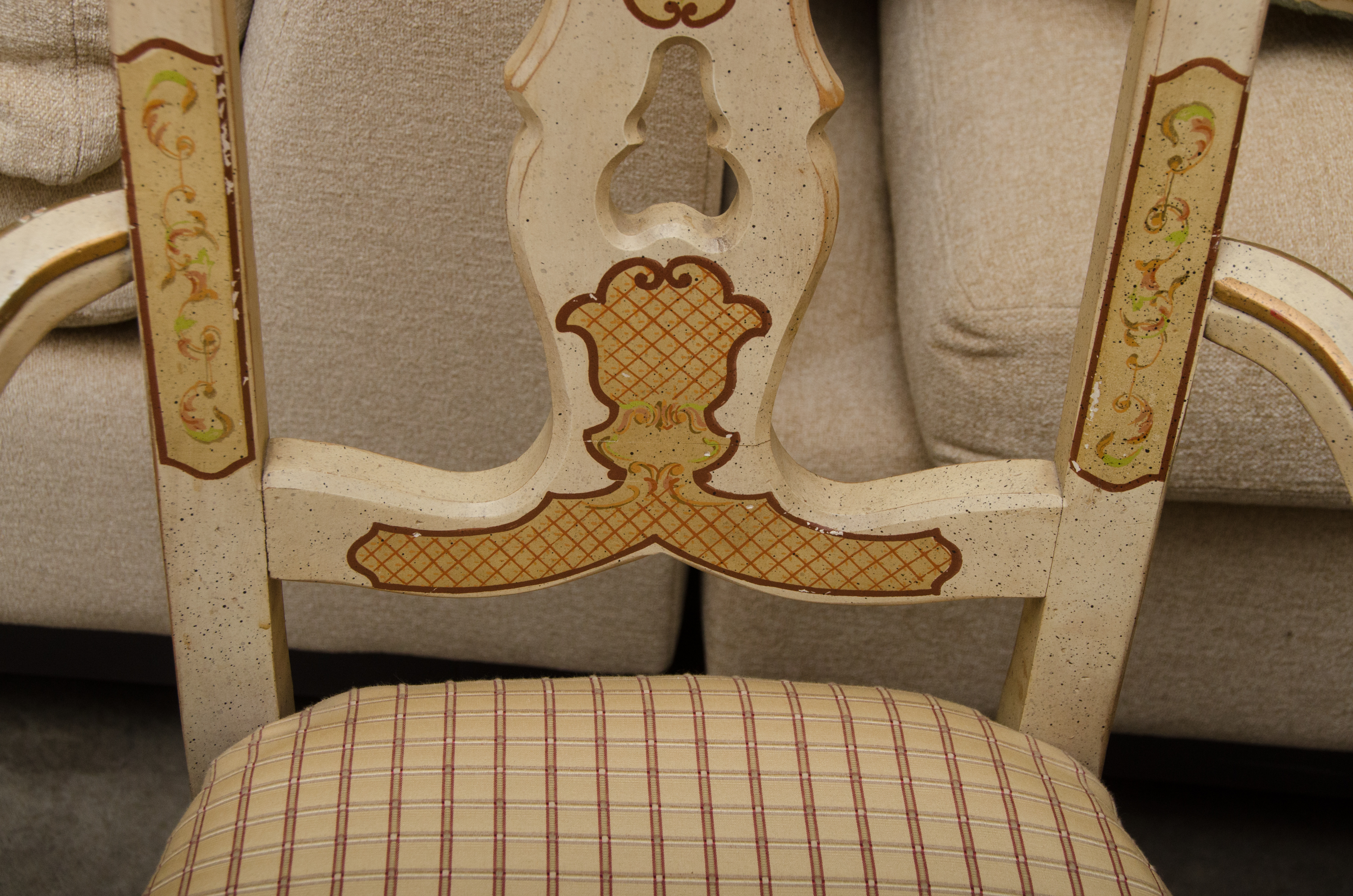 Pair of Vintage Painted Armchairs