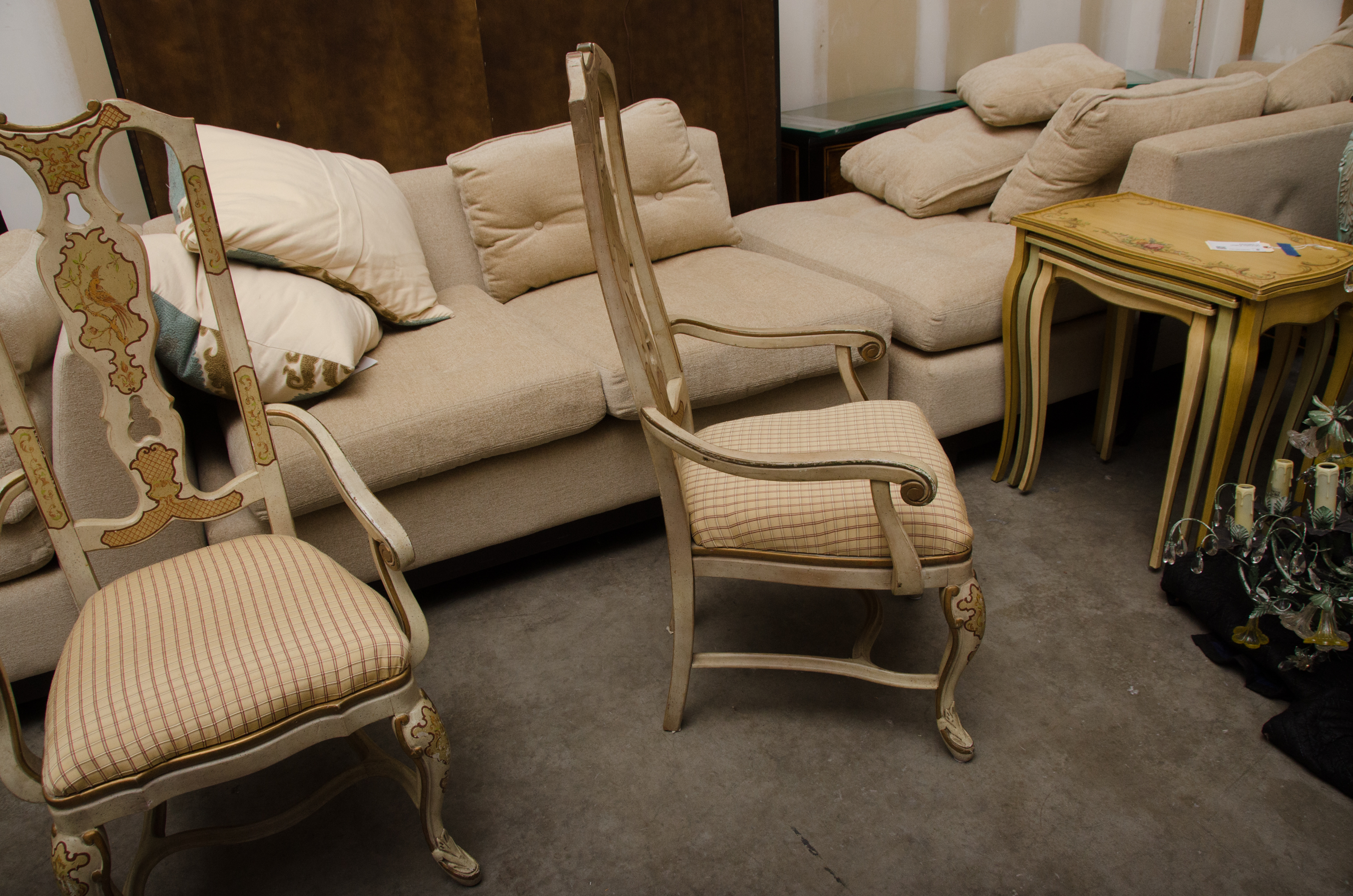 Pair of Vintage Painted Armchairs