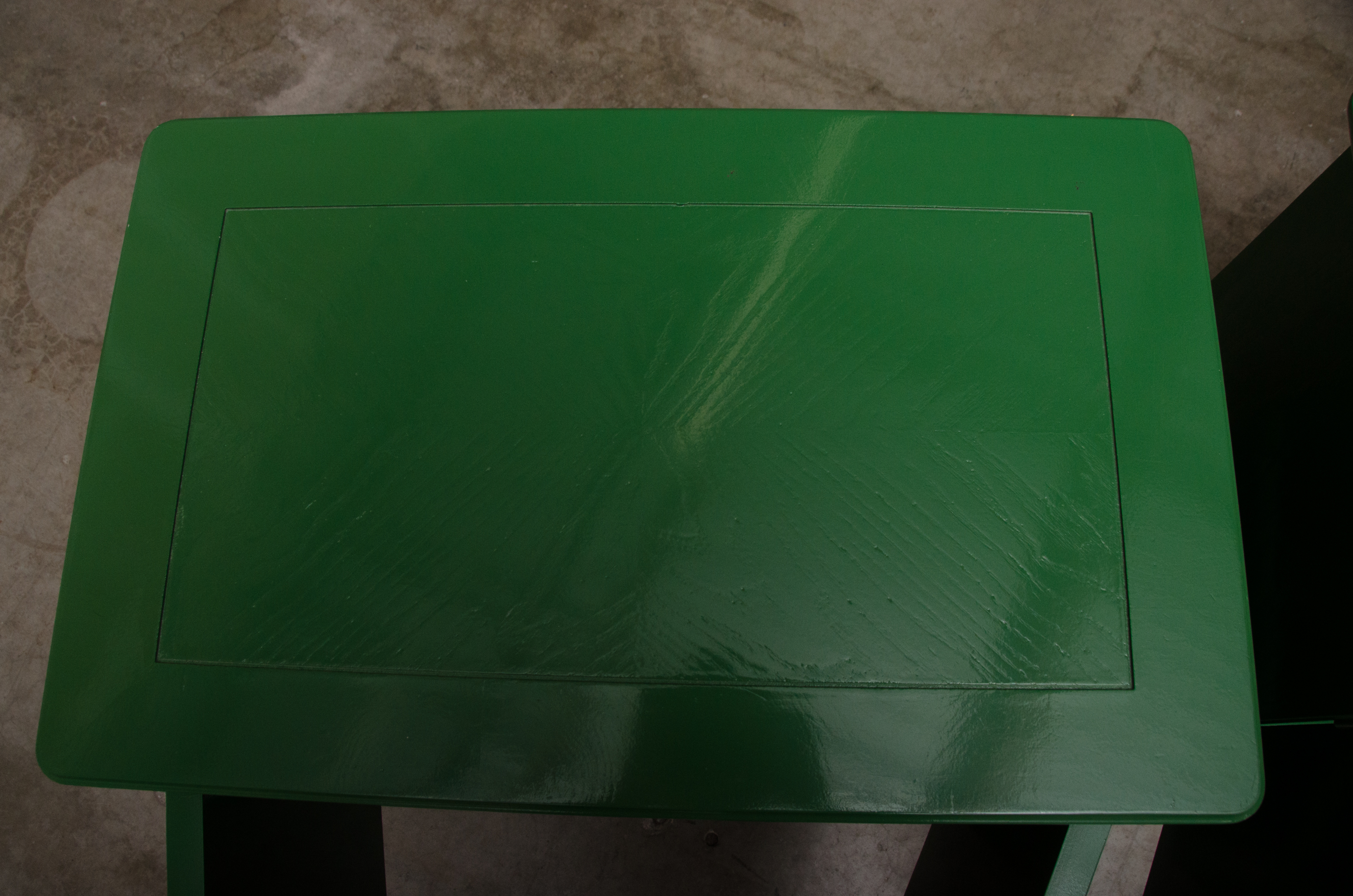 Vintage Chinese Style Green Painted End Tables