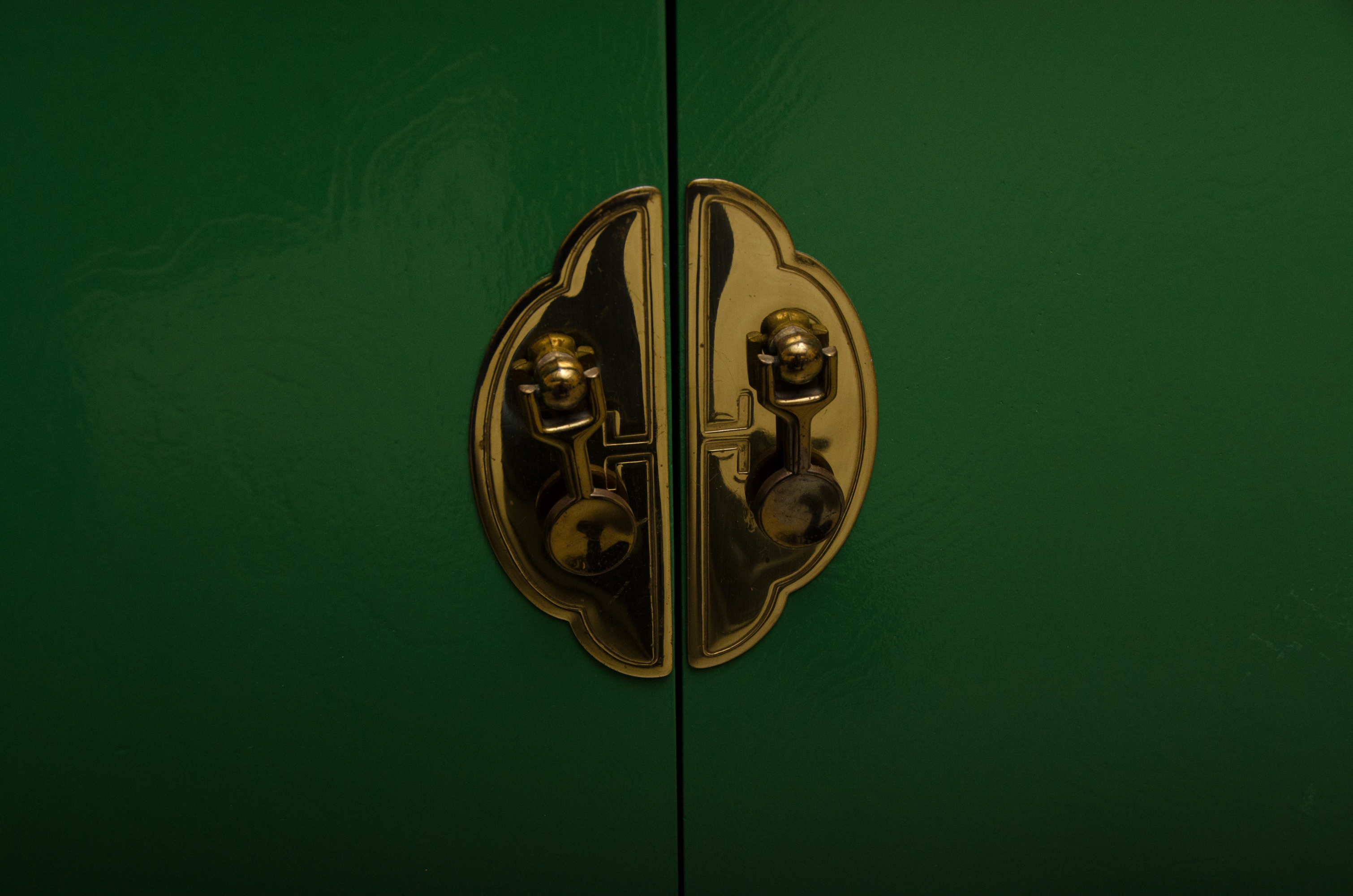 Vintage Chinese Style Green Painted End Tables