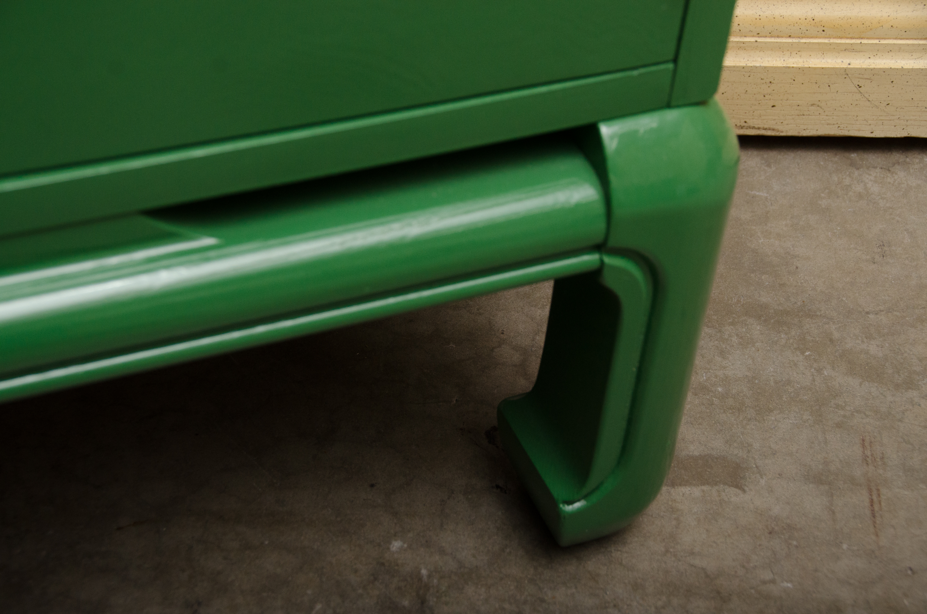Vintage Chinese Style Green Painted End Tables