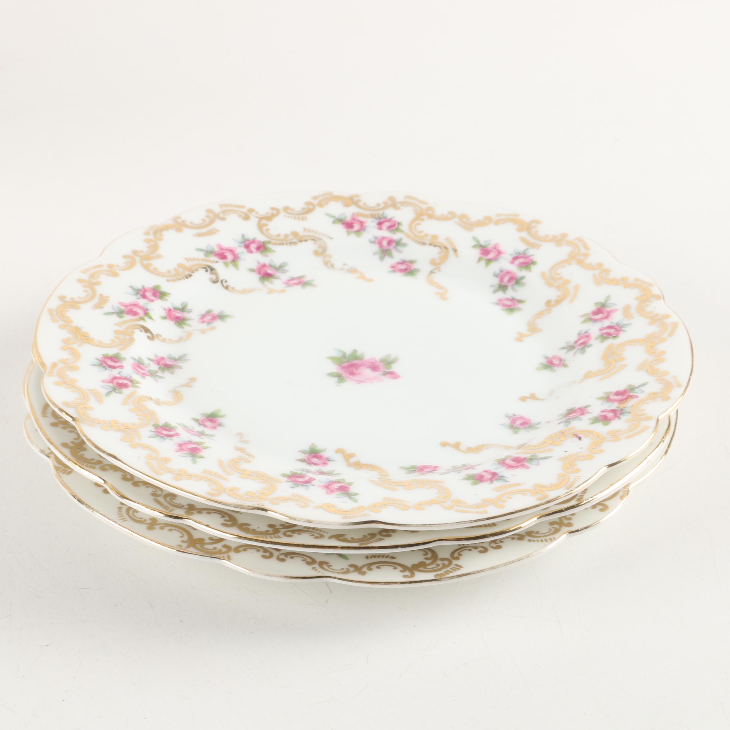 Minton "Haddon Hall" Tall China Tumblers and Austrian Plates