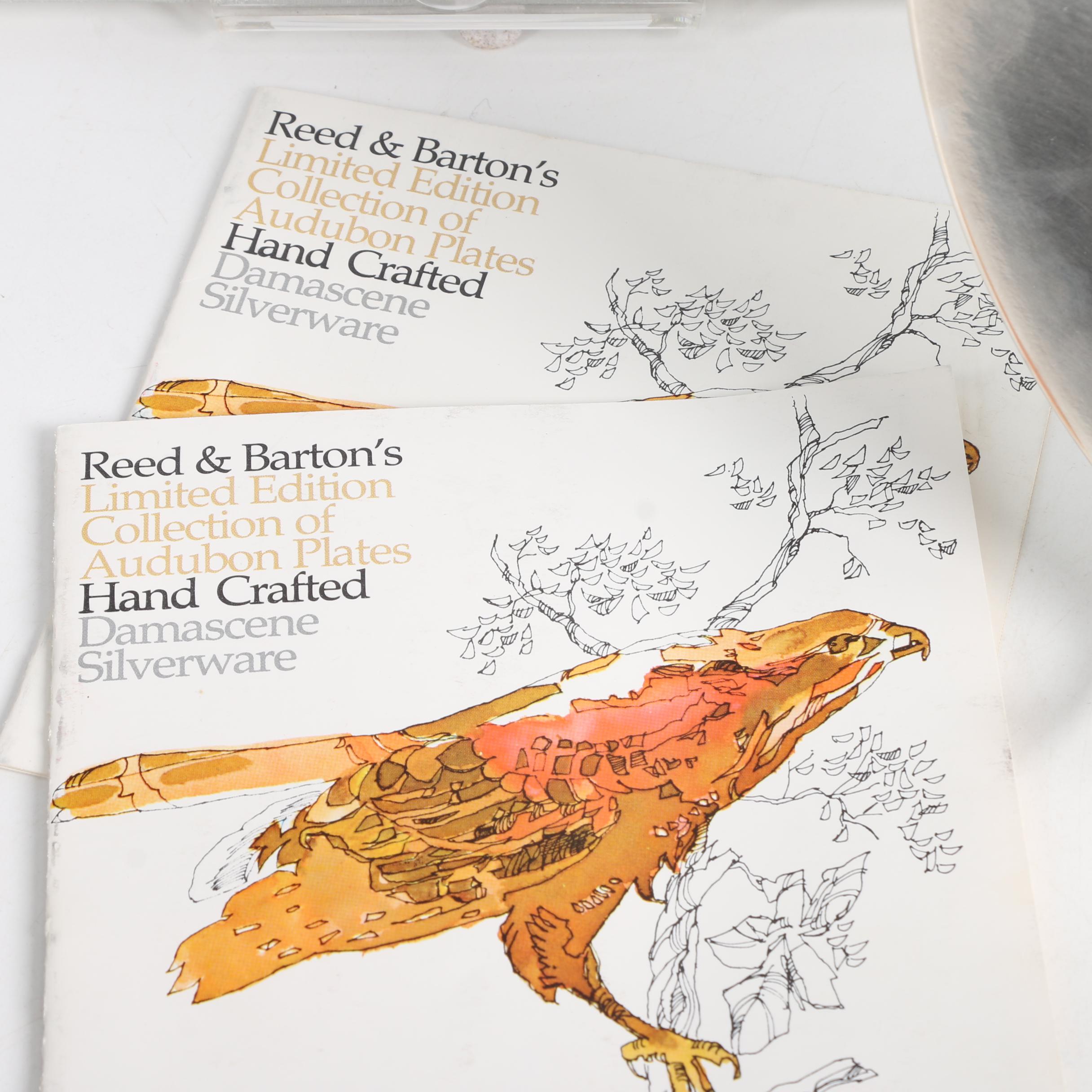 Reed & Barton Limited Edition "Audubon Birds" Silver Plate and Damascene Plate