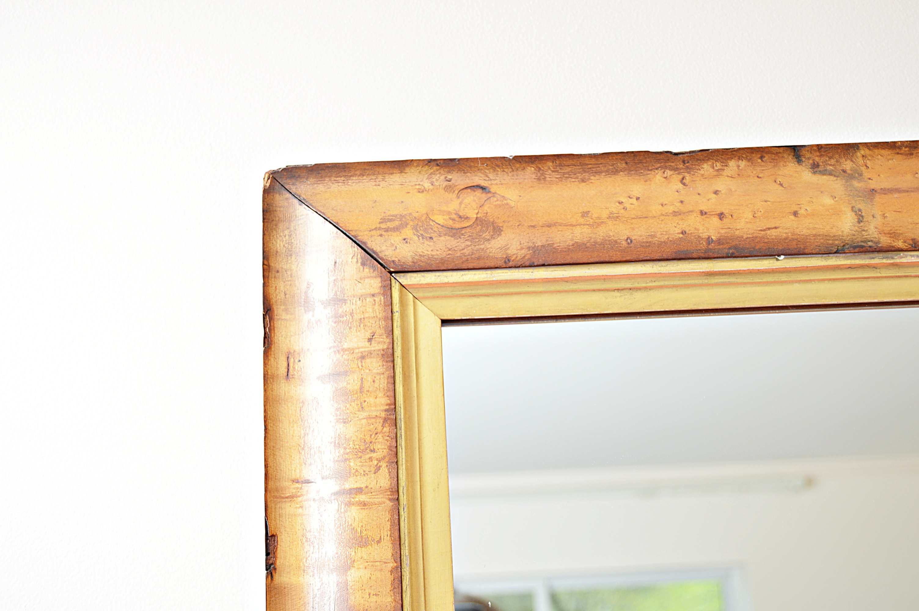 Antique Tiger Maple Wall Mirror