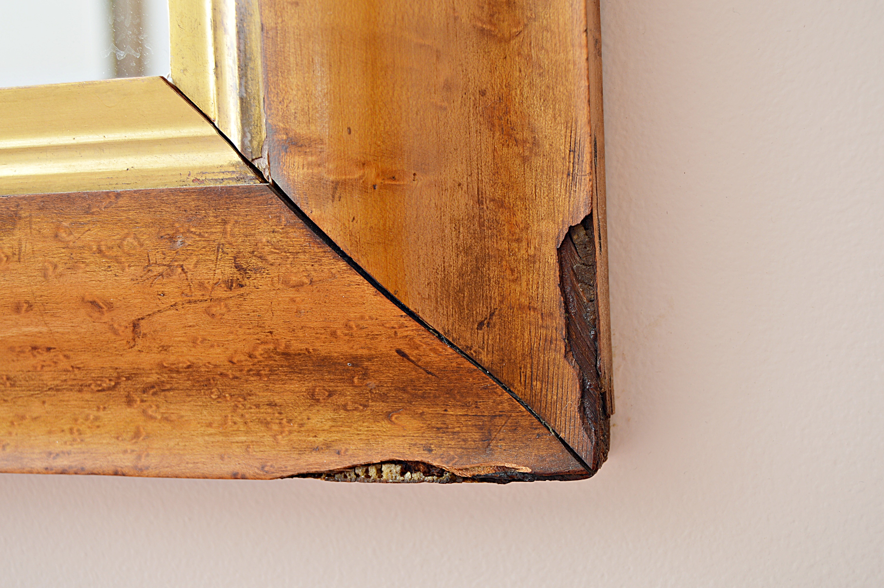 Antique Tiger Maple Wall Mirror