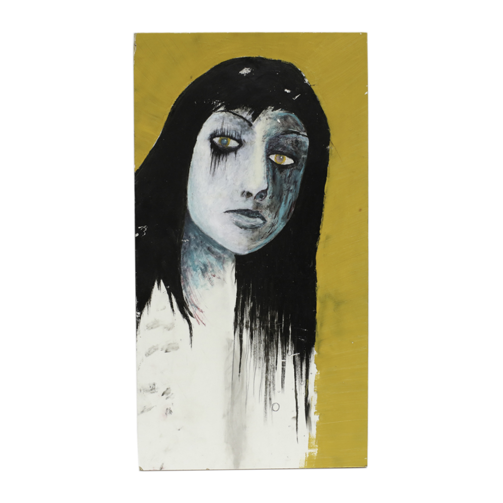 Oil Painting on Wood Portrait of a Woman