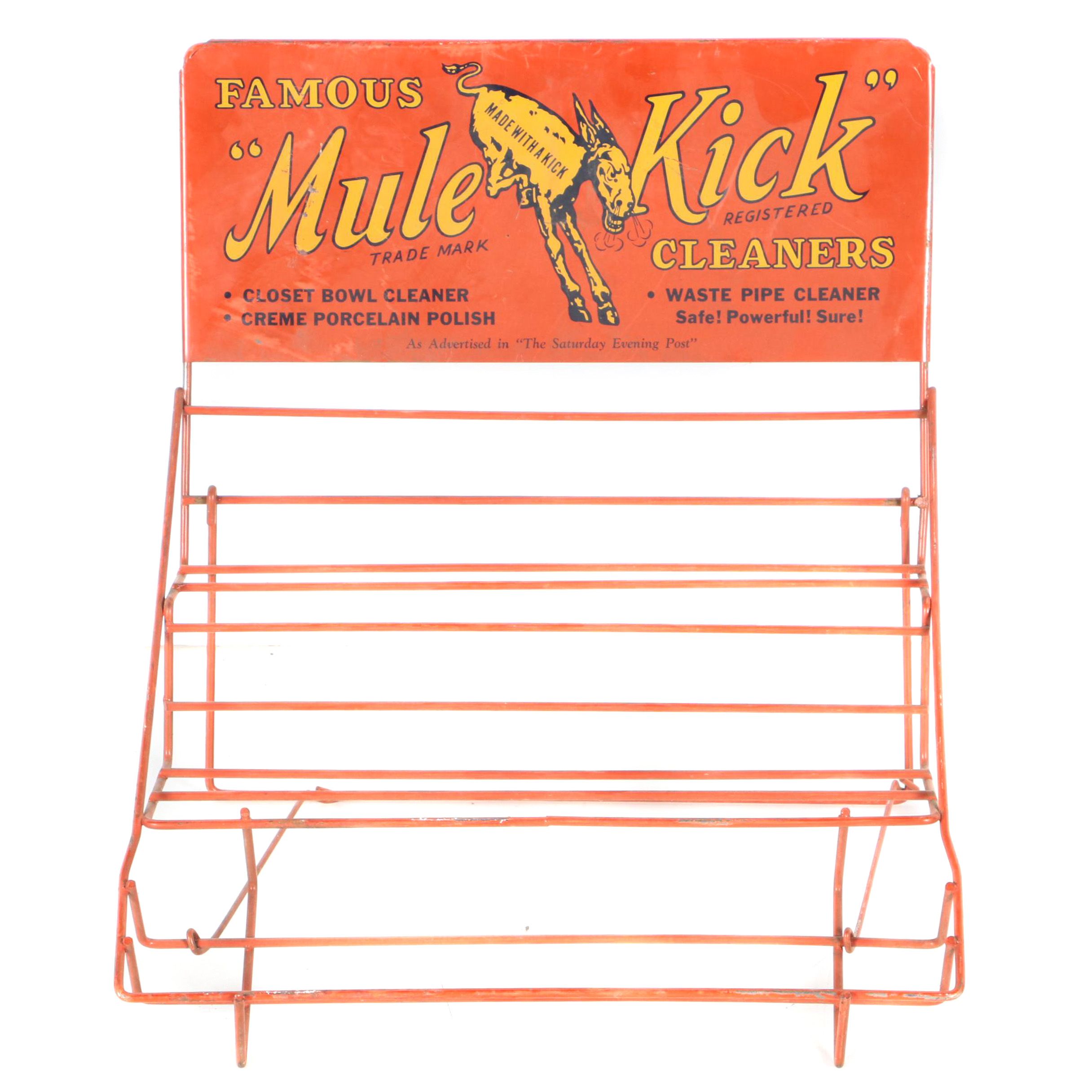 Vintage "Mule Kick" Household Cleaner Vendor Display