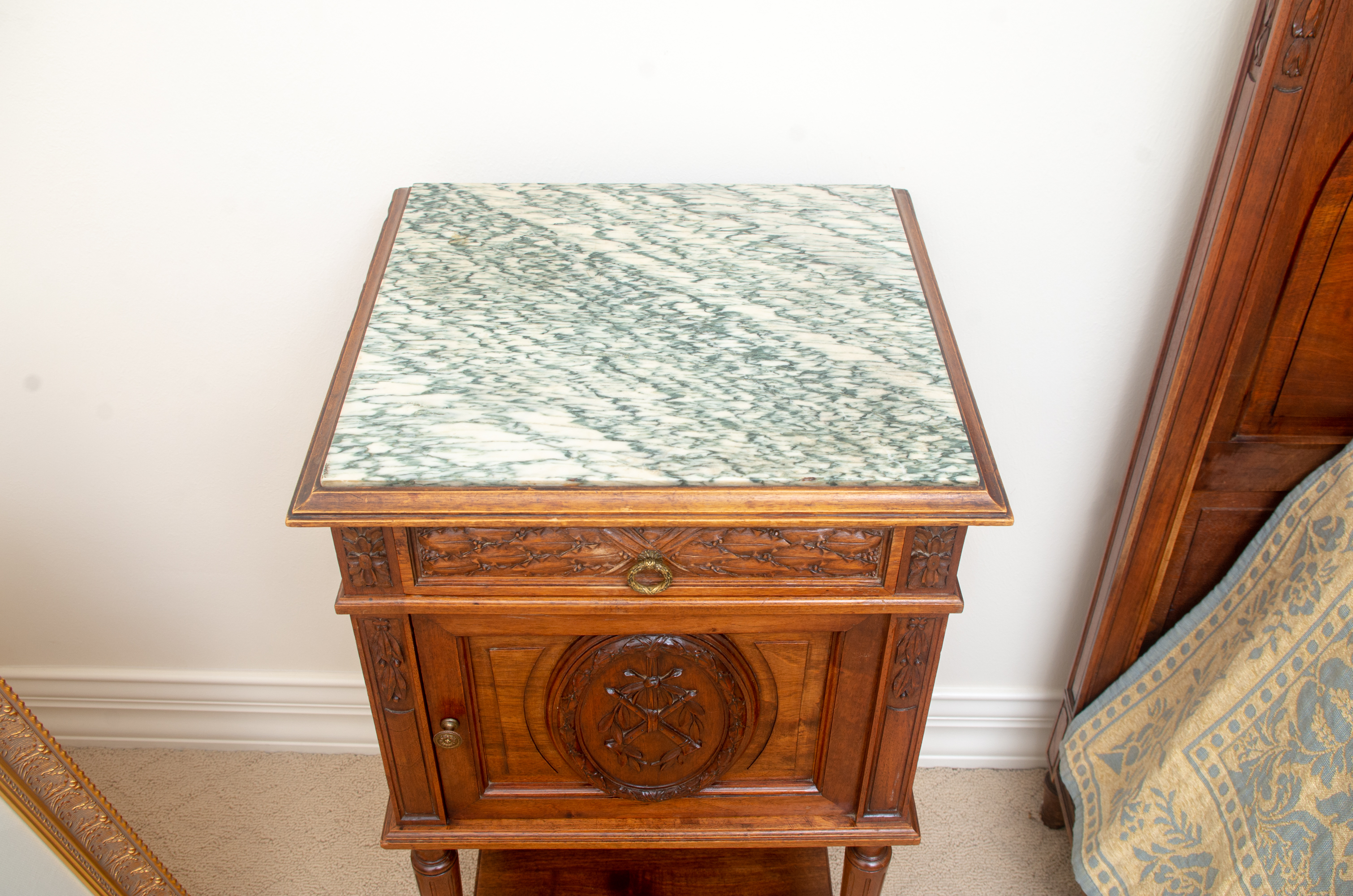 Stone Top Smoking Stand Cabinet