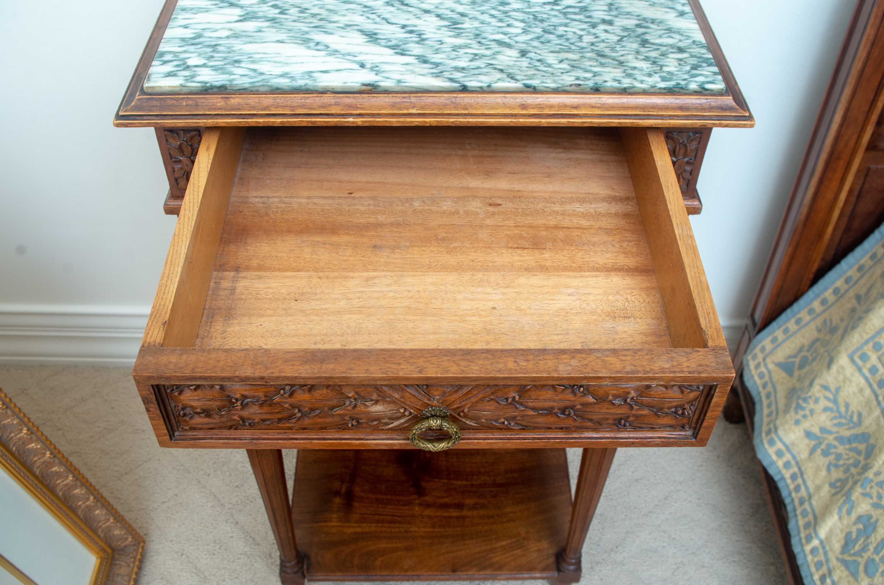 Stone Top Smoking Stand Cabinet