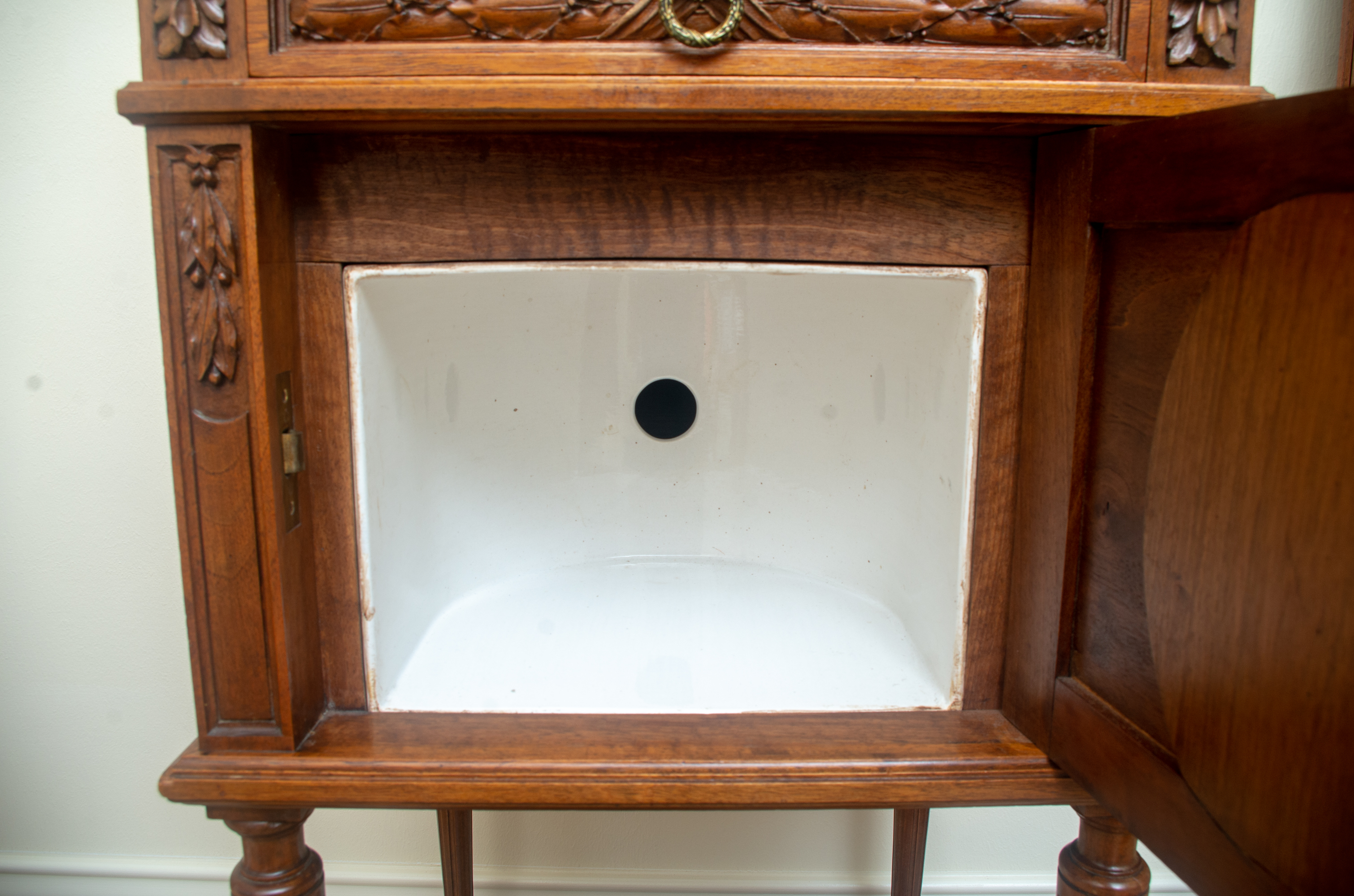 Stone Top Smoking Stand Cabinet