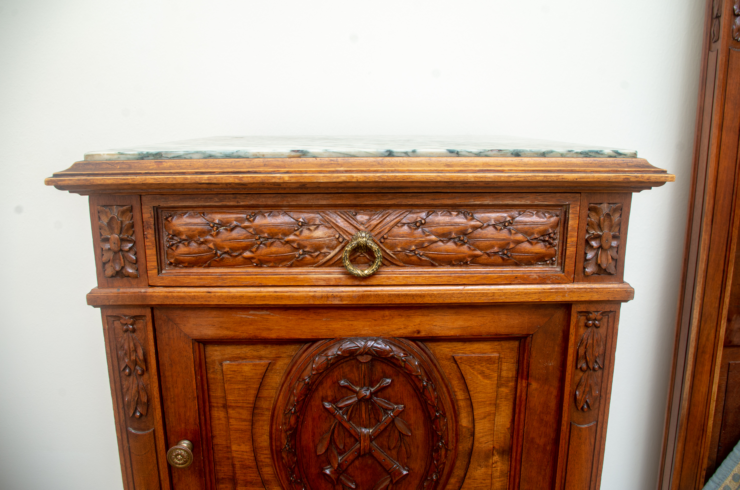 Stone Top Smoking Stand Cabinet