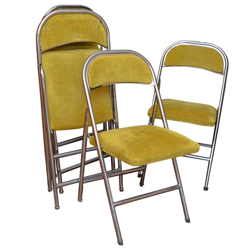 Set of Retro Royalchrome Folding Chairs and Table
