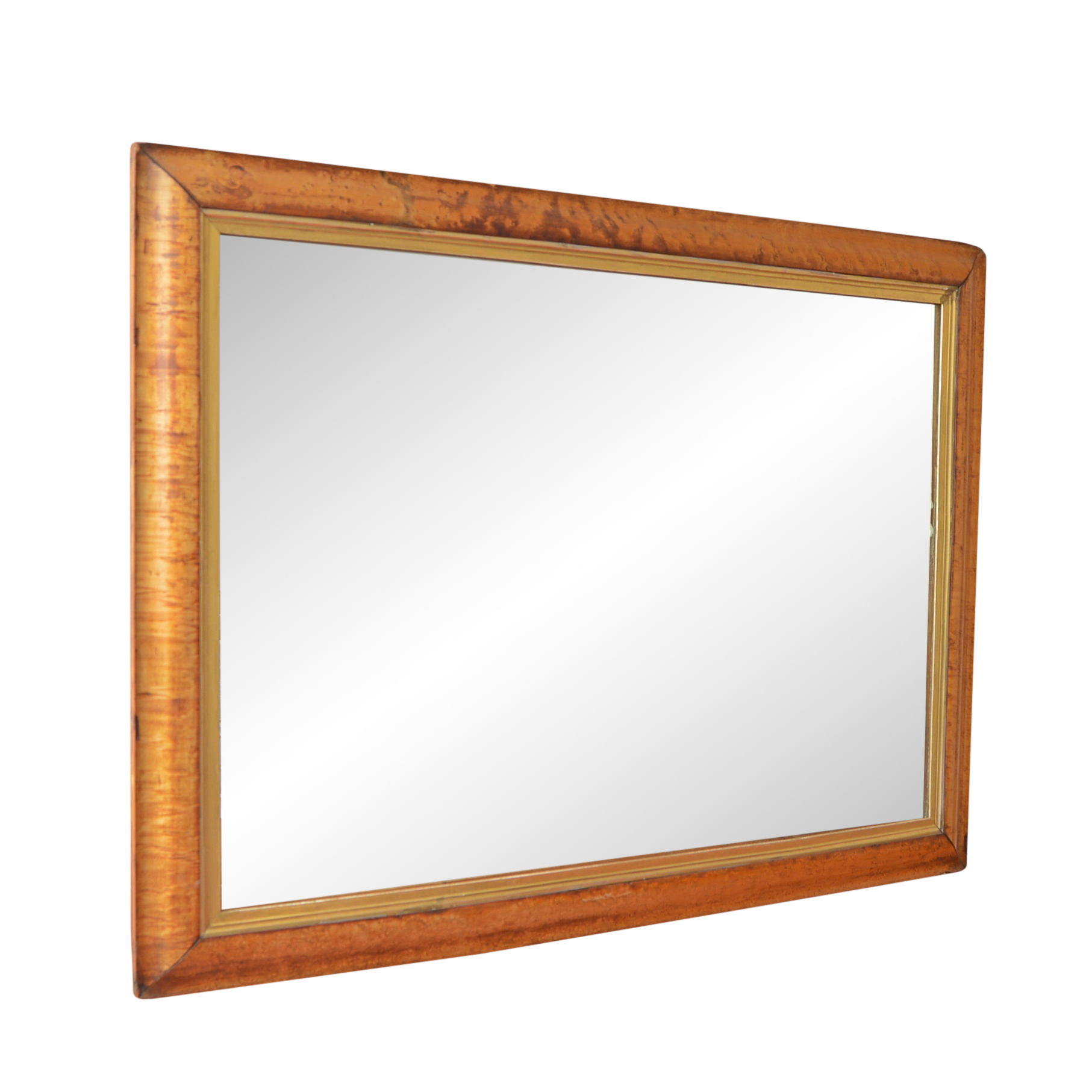 Antique Tiger Maple Wall Mirror