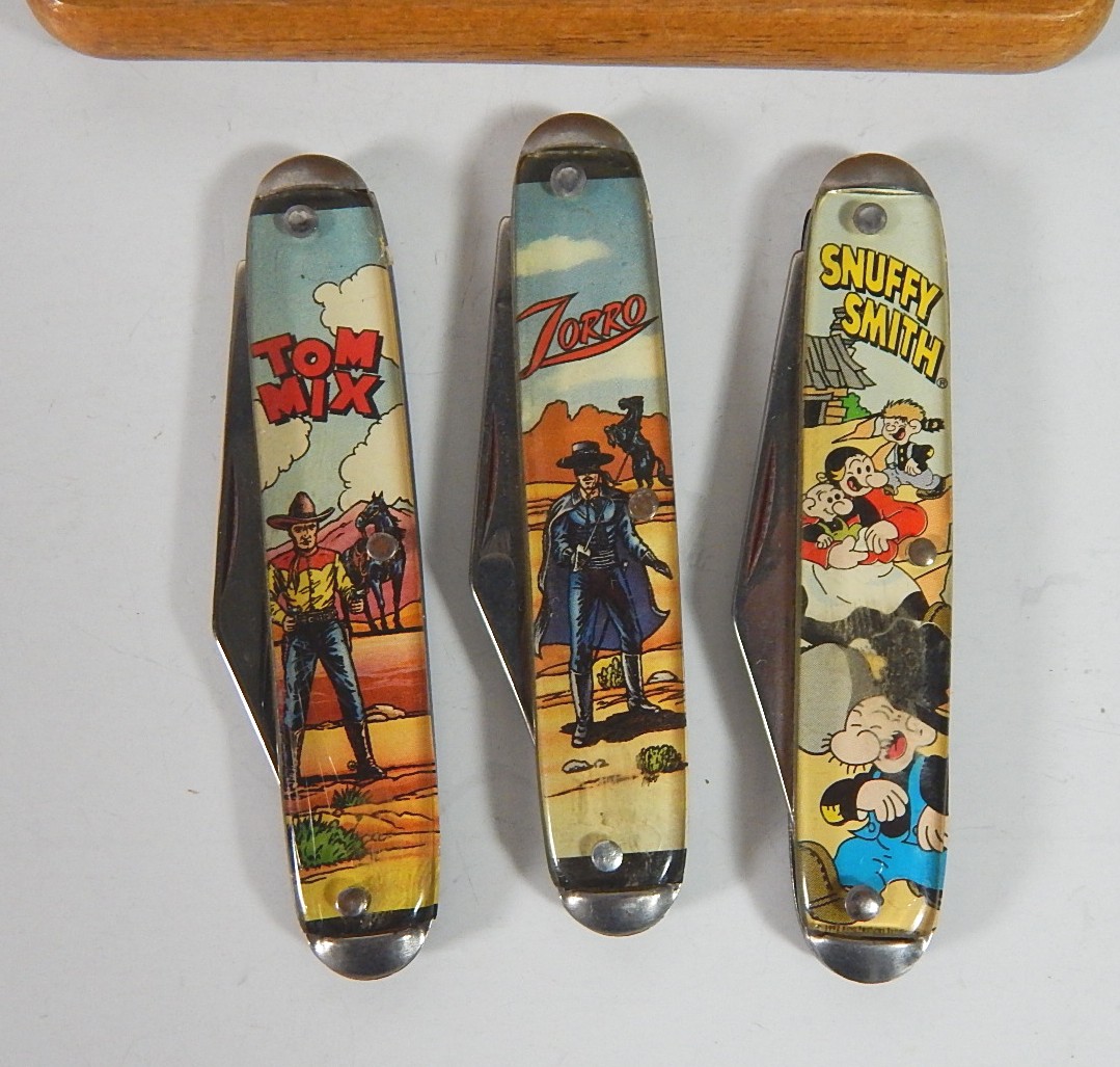 Pocket Knives Featuring Zorro, Tom Mix, Snuffy Smith