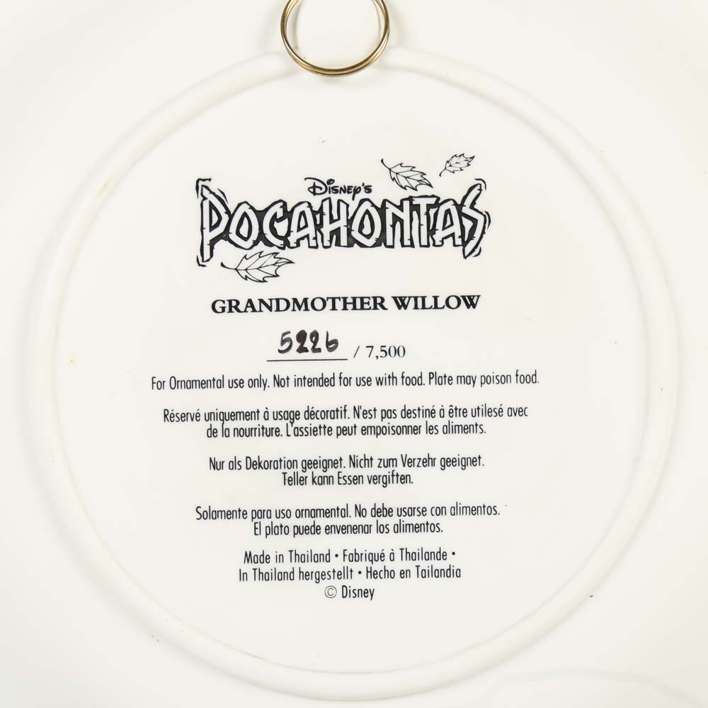 Disney's Pocahontas "Grandmother Willow" Plate