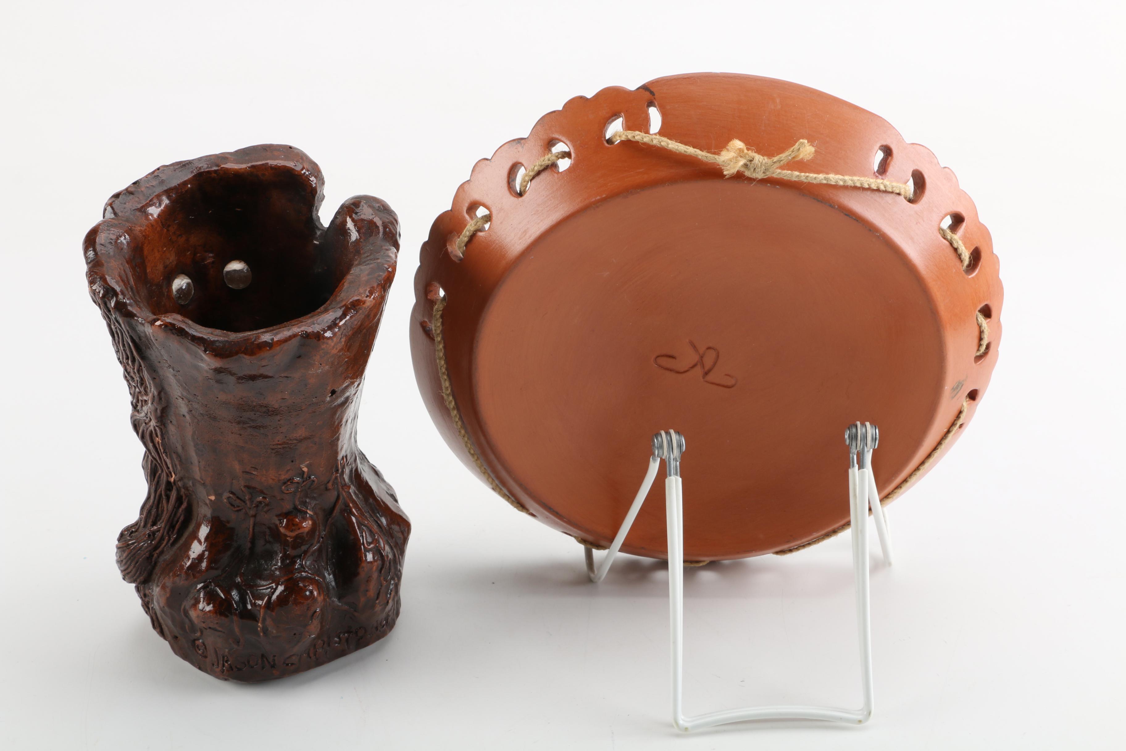 Vintage Ossetia Plate and Decor Assortment