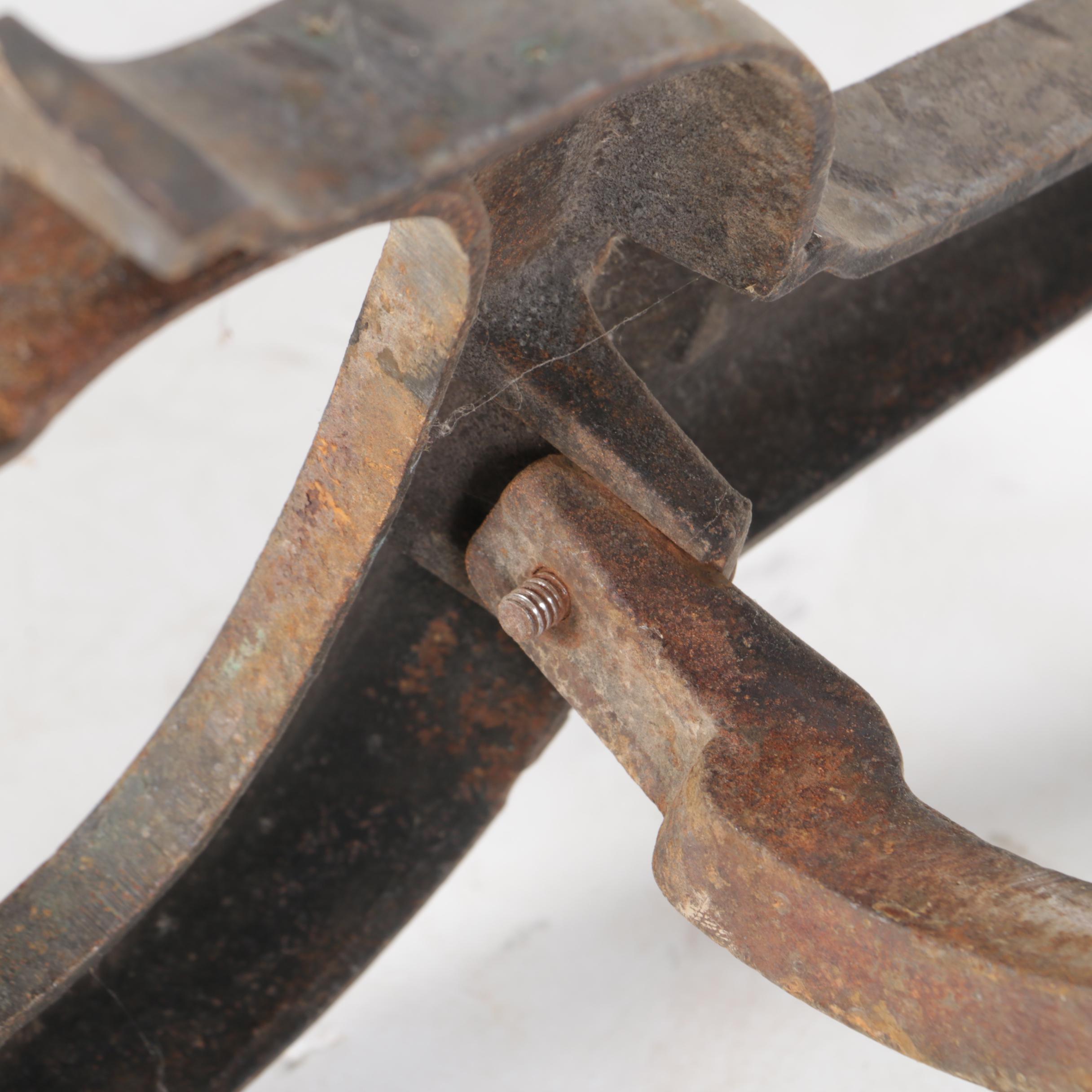 Pair of Vintage Cast Iron Fireplace Andirons