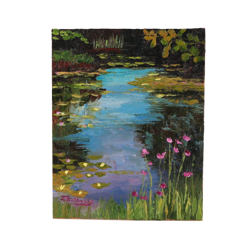 James Baldoumas Oil Painting "Lily Pond"