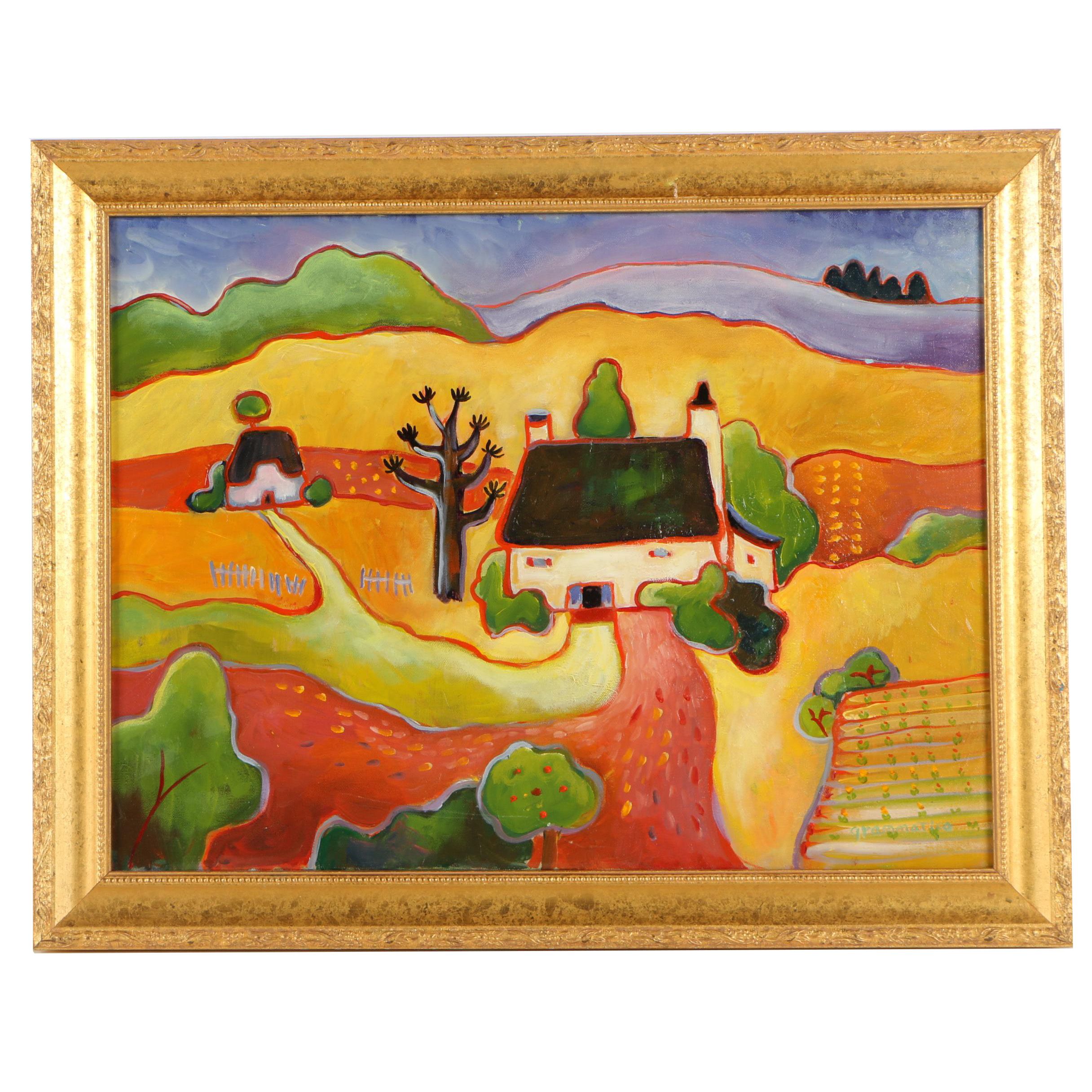 Lynn Grammatico Oil Painting of Rural Landscape