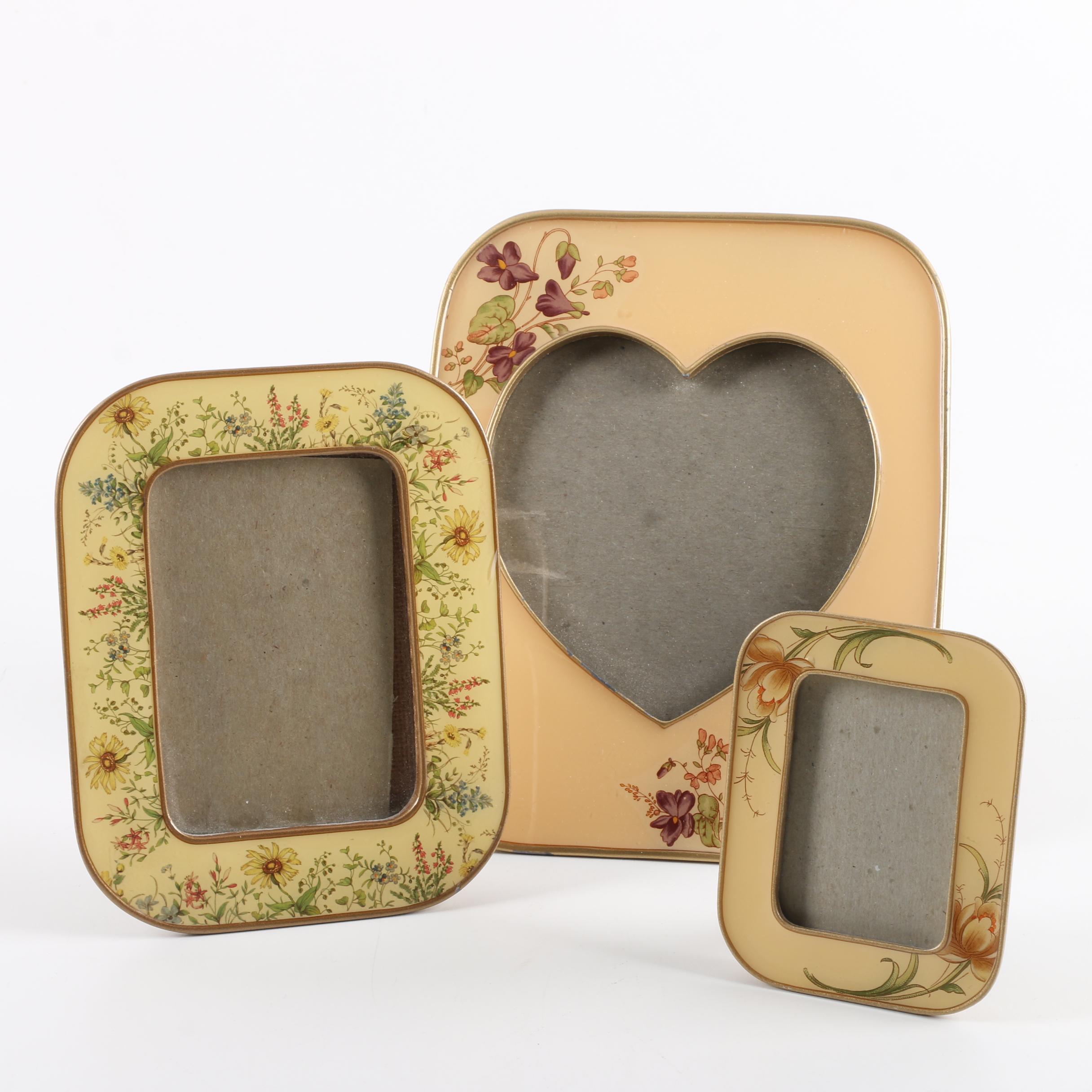 Ceramic Floral Themed Picture Frames