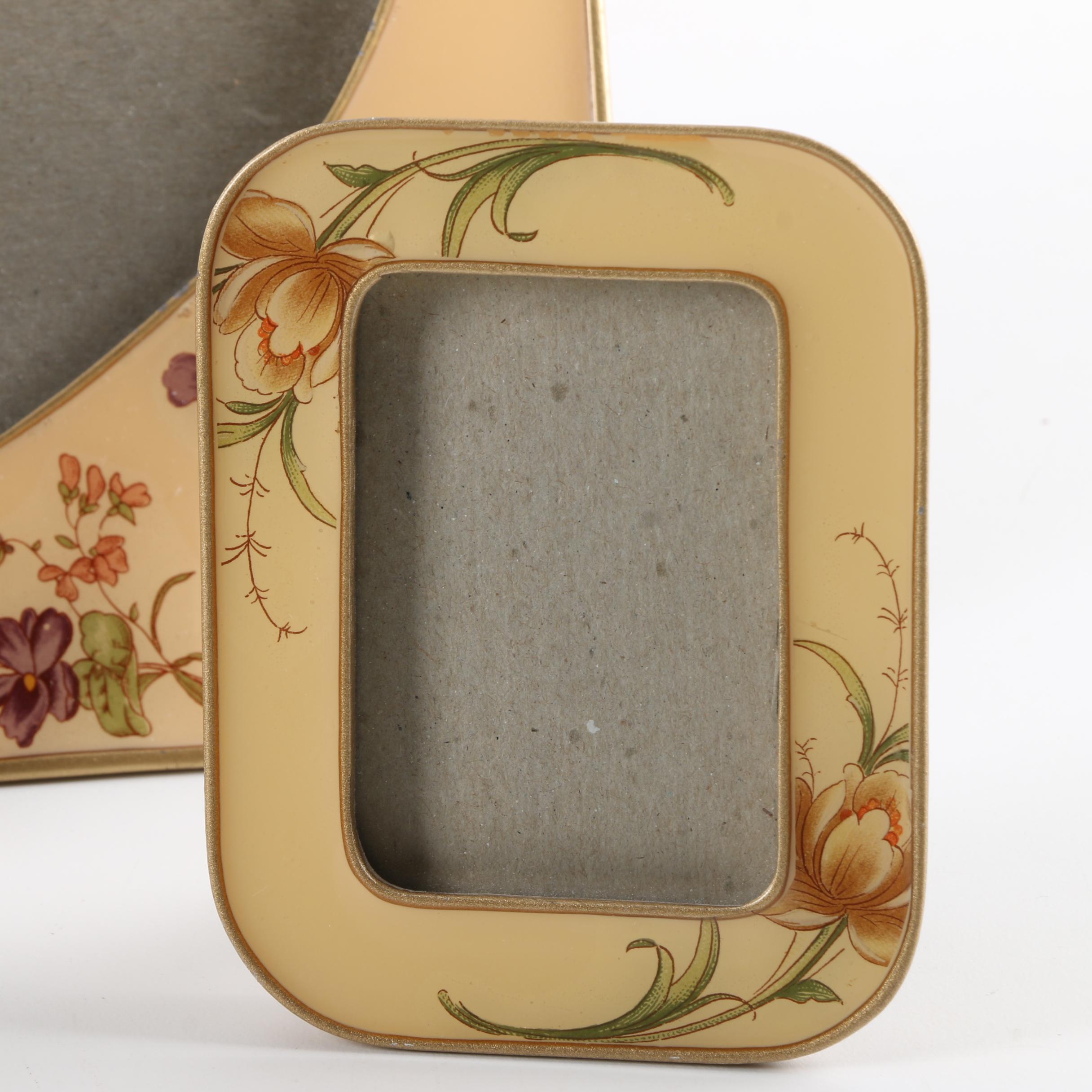 Ceramic Floral Themed Picture Frames