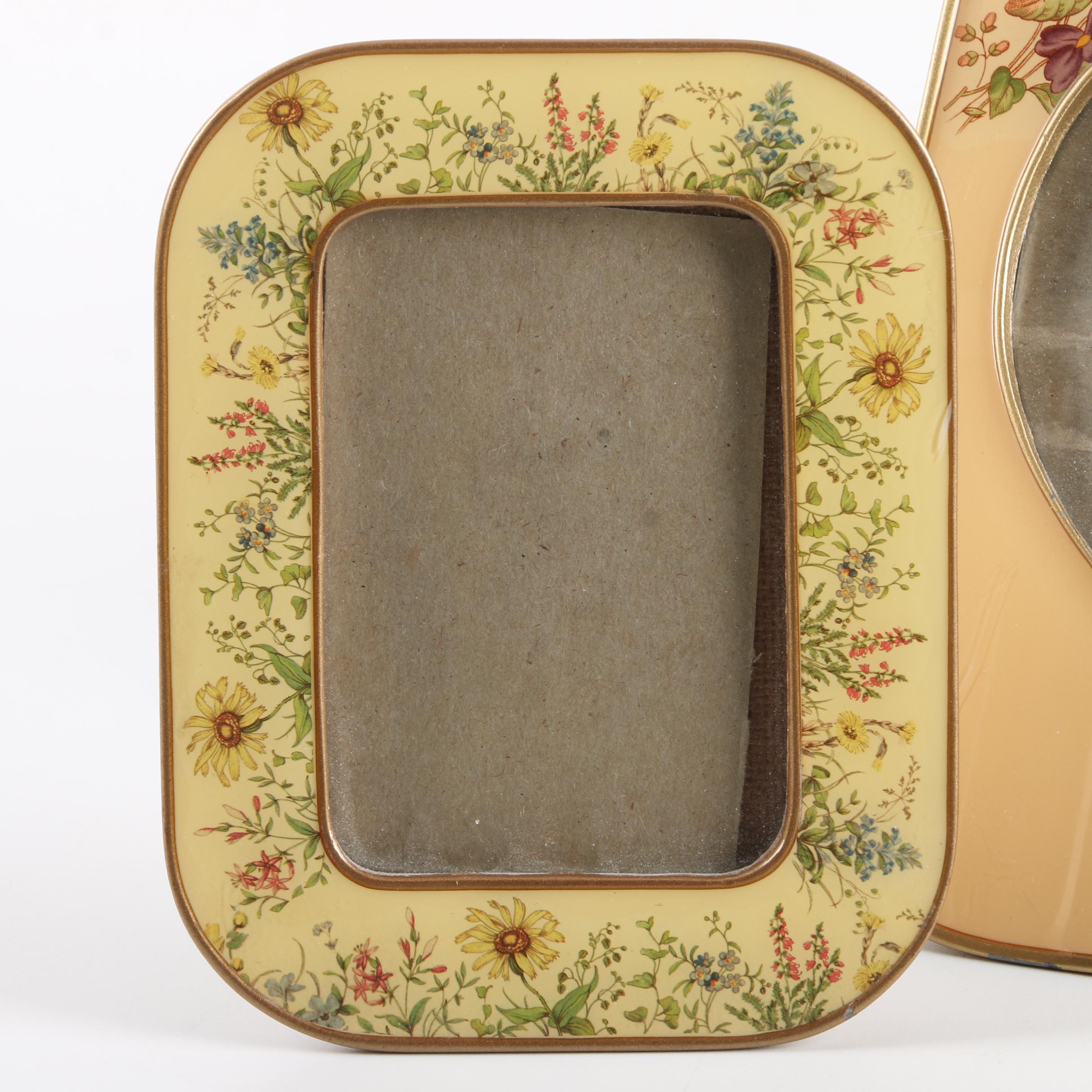 Ceramic Floral Themed Picture Frames