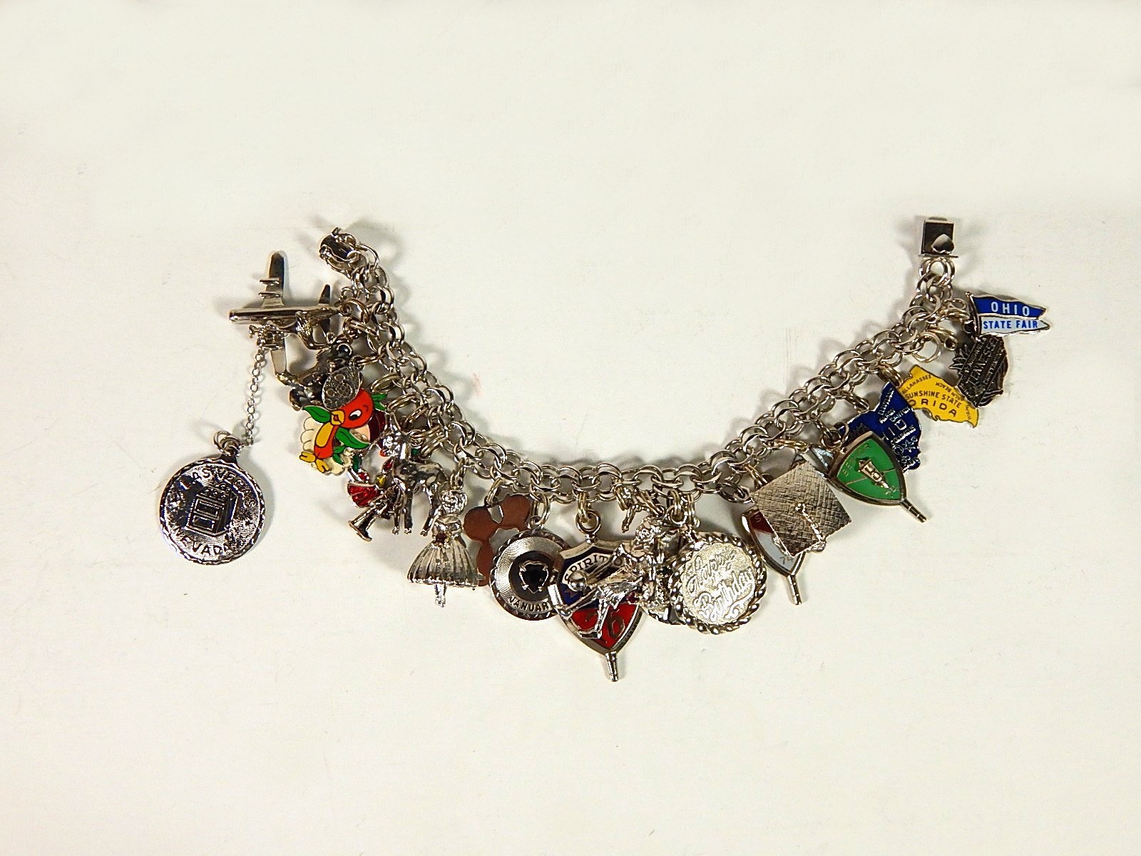Mostly Sterling Silver Charm Bracelet