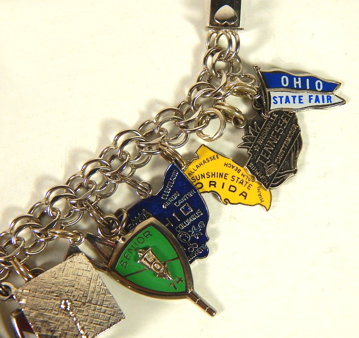 Mostly Sterling Silver Charm Bracelet