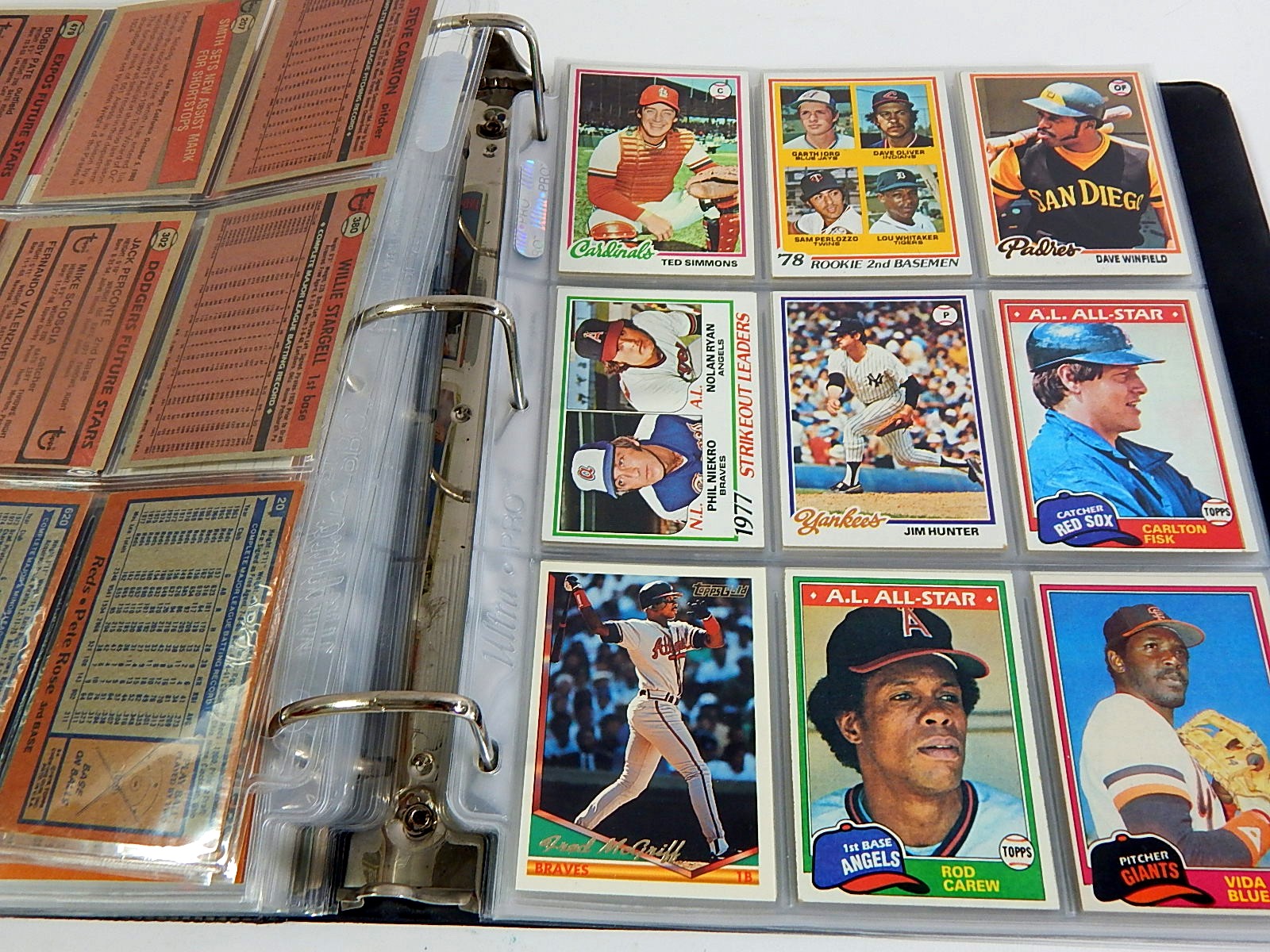Over 400 Baseball Cards in Album From 1960s through 1990s