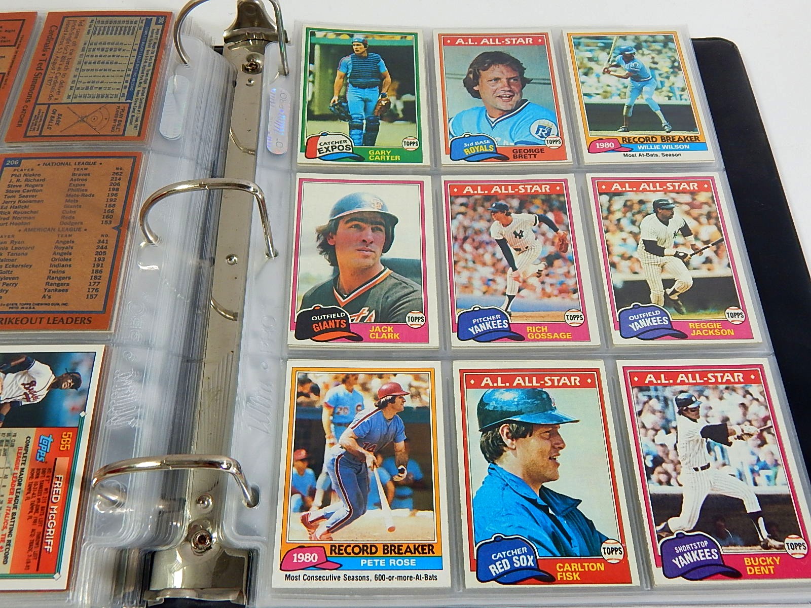 Over 400 Baseball Cards in Album From 1960s through 1990s