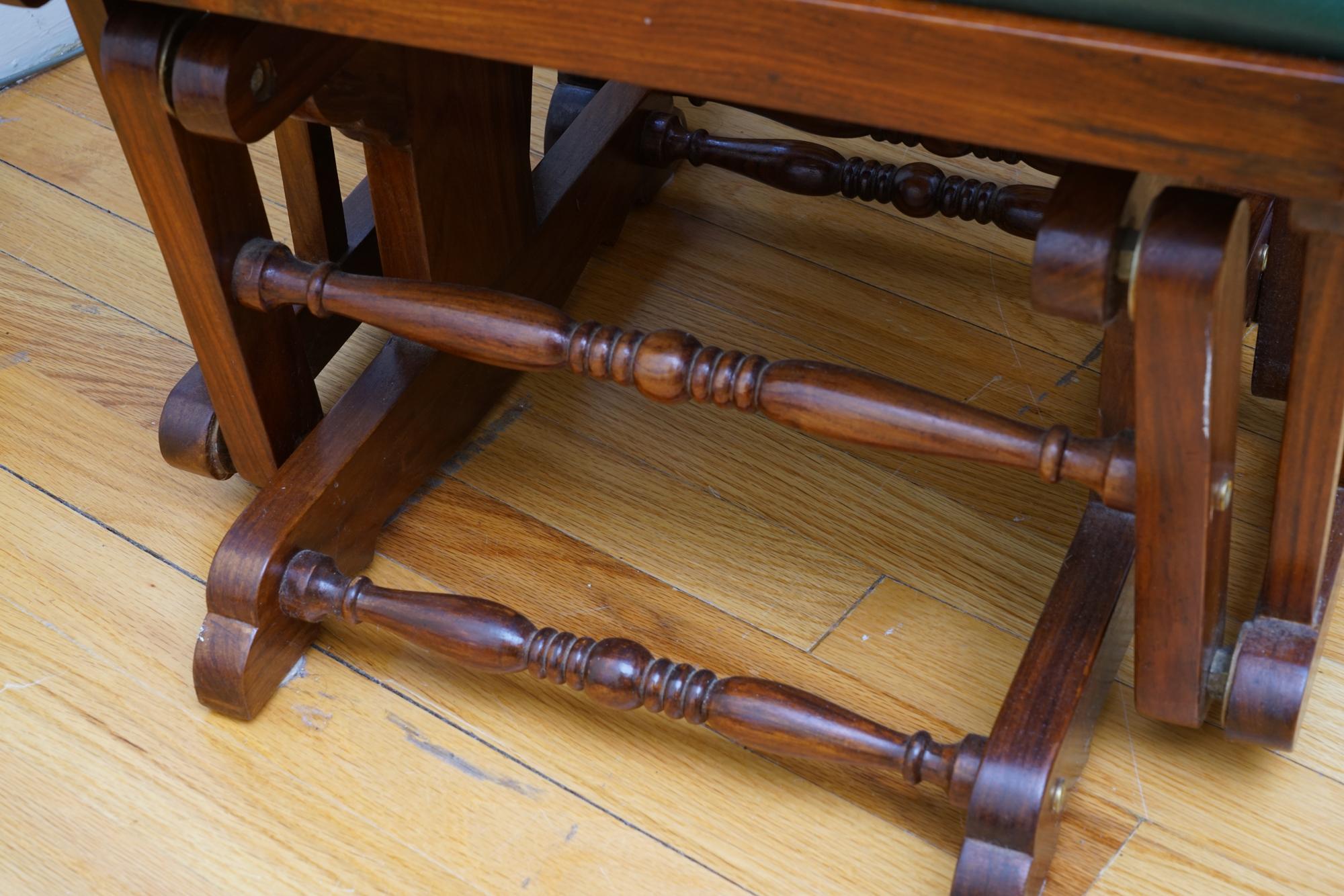 Vintage Regency Style Glider and Glider Footstool