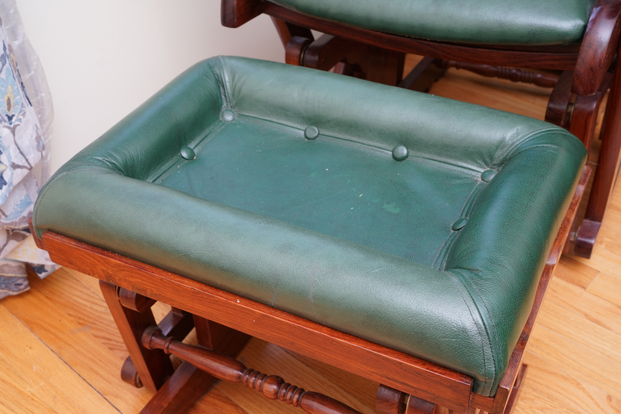 Vintage Regency Style Glider and Glider Footstool