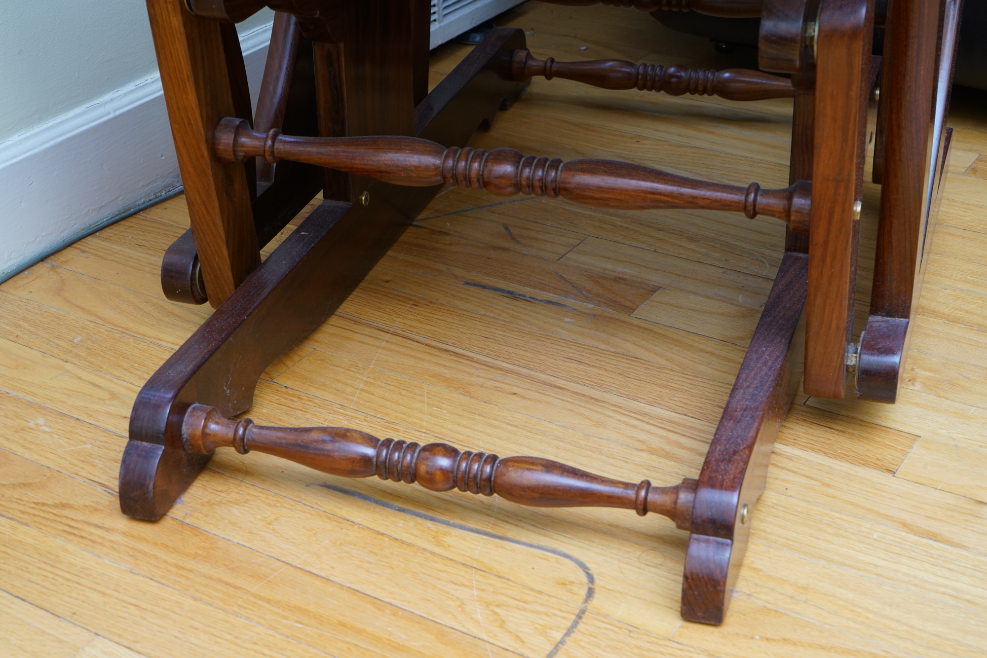 Vintage Regency Style Glider and Glider Footstool