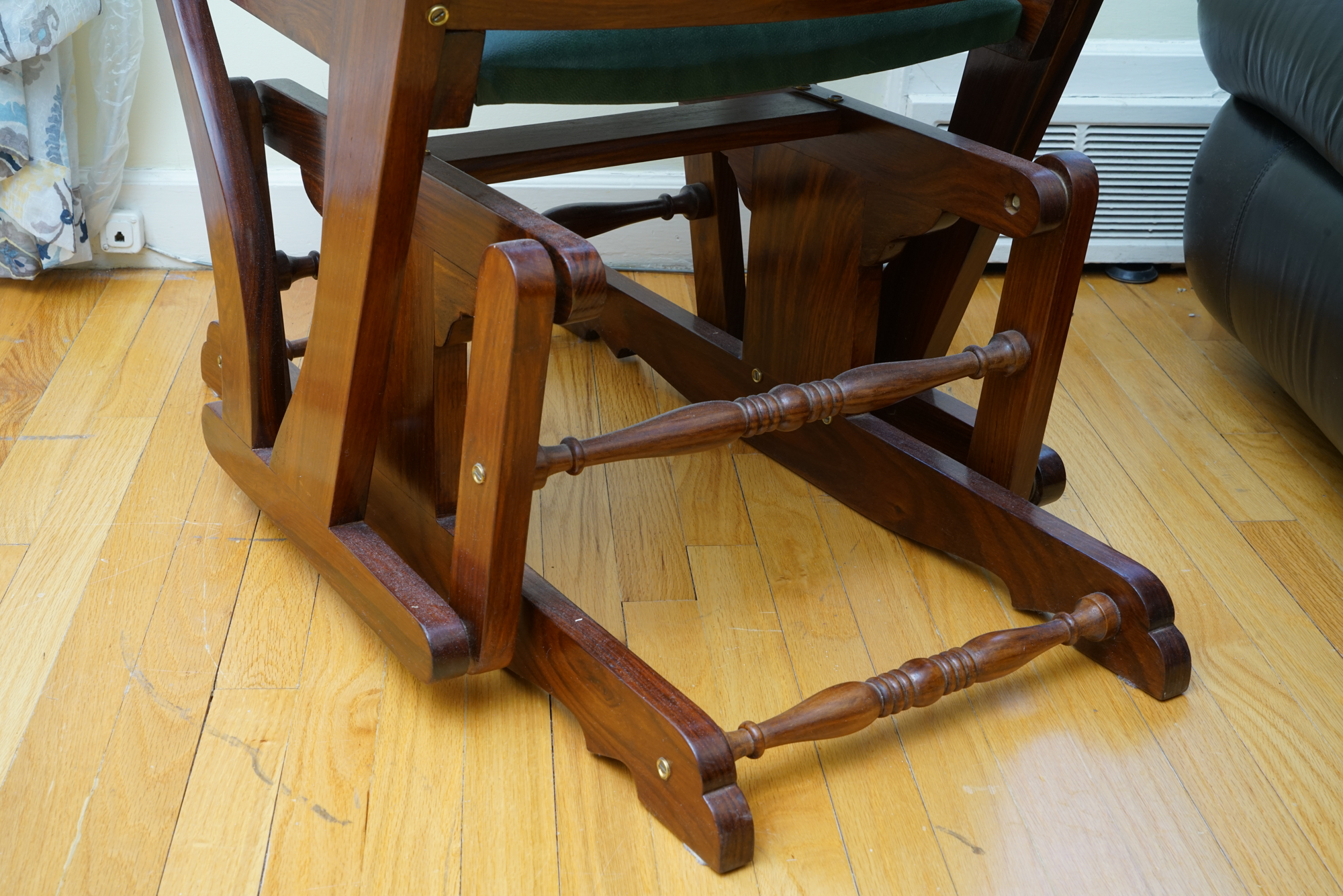 Vintage Regency Style Glider and Glider Footstool