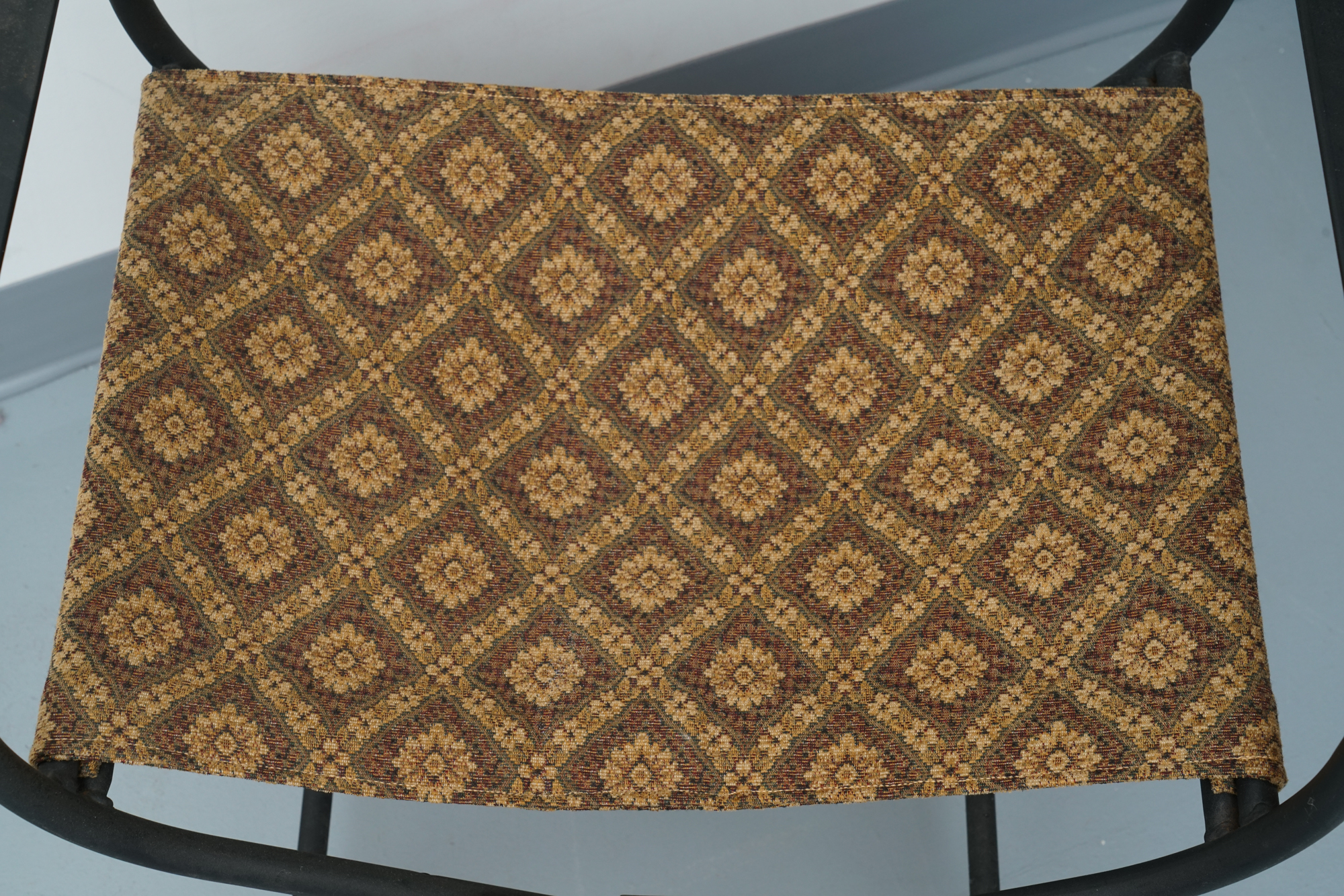 Set of Metal Savonarola Style Fold Up Chairs