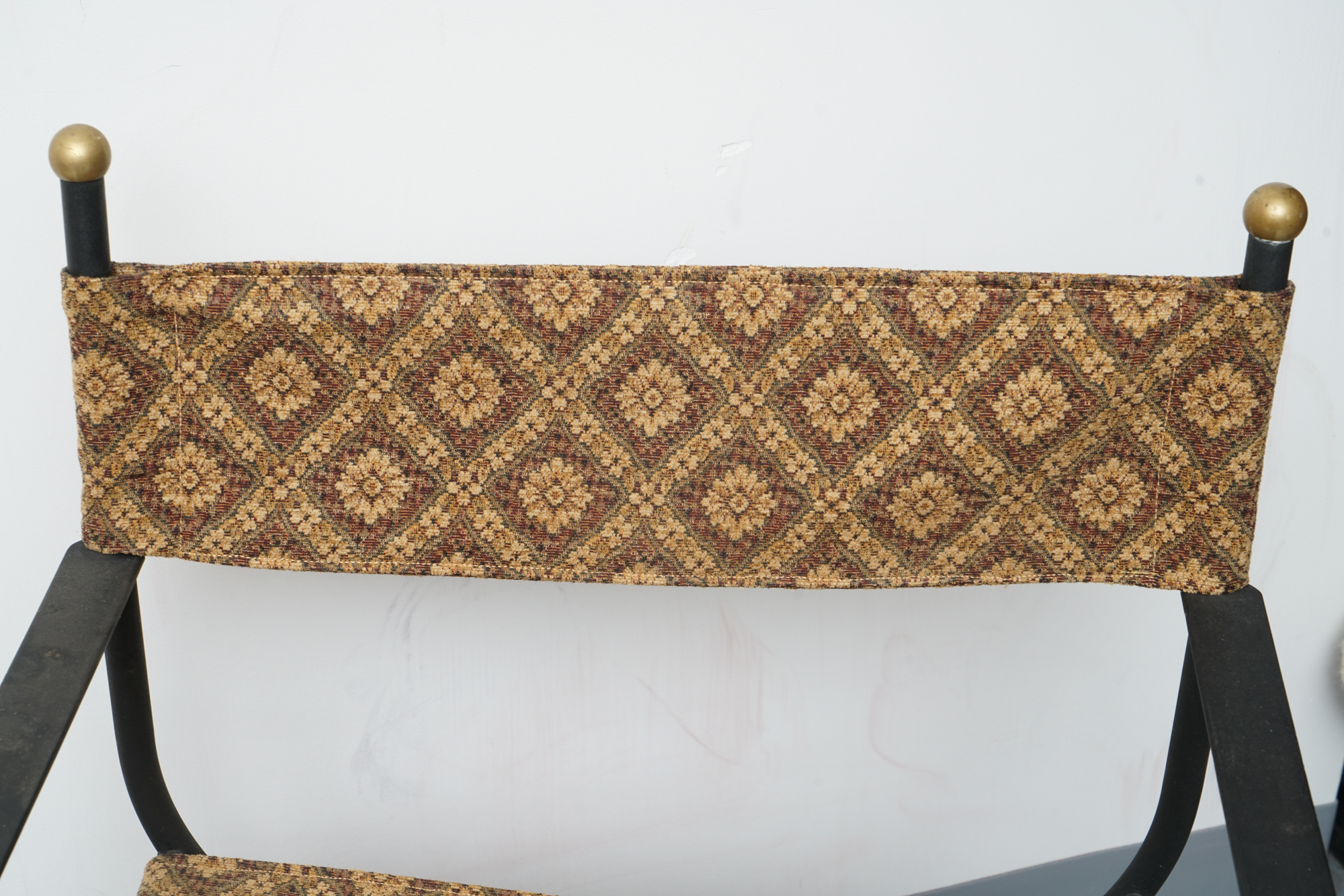 Set of Metal Savonarola Style Fold Up Chairs