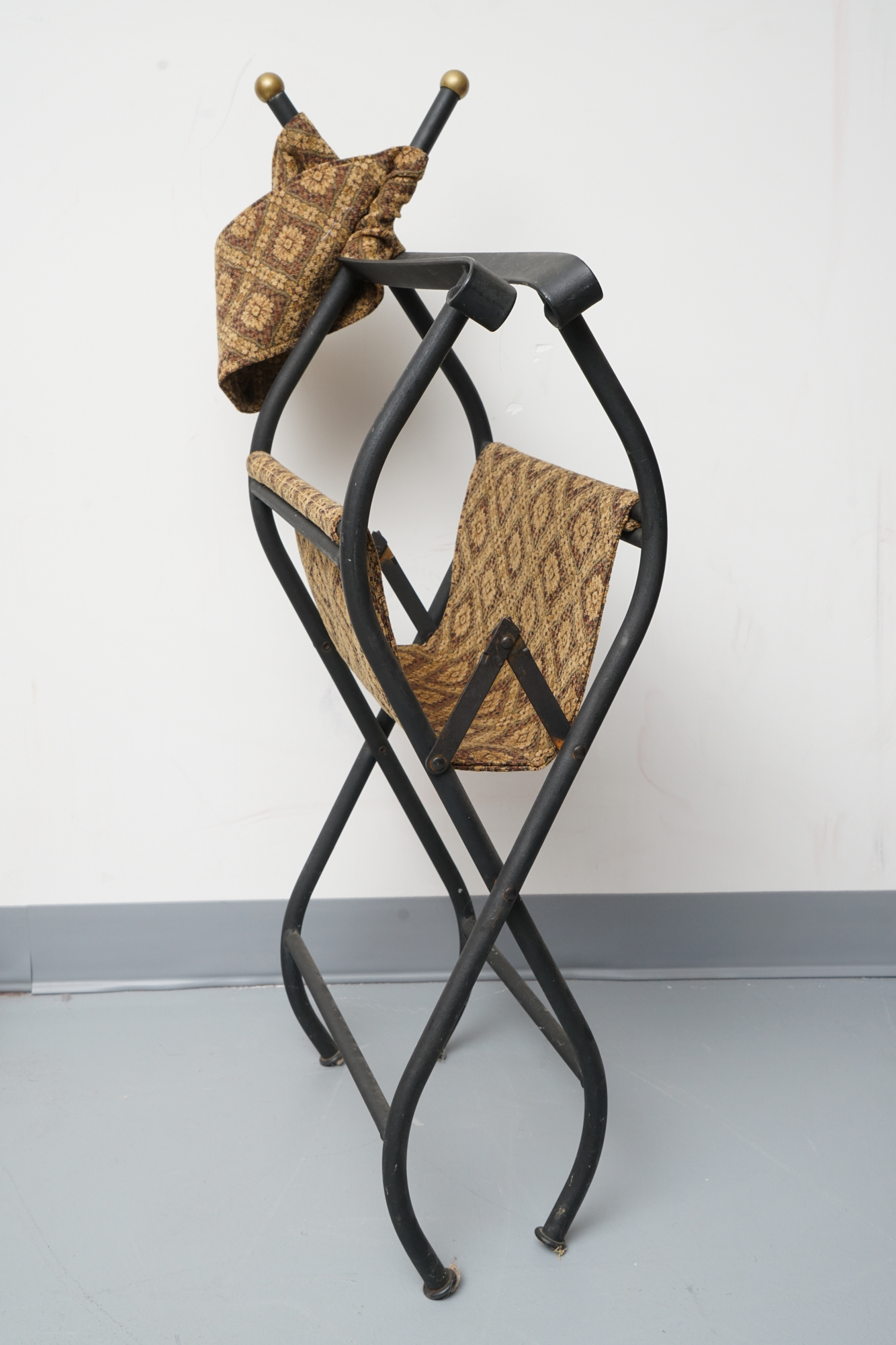 Set of Metal Savonarola Style Fold Up Chairs