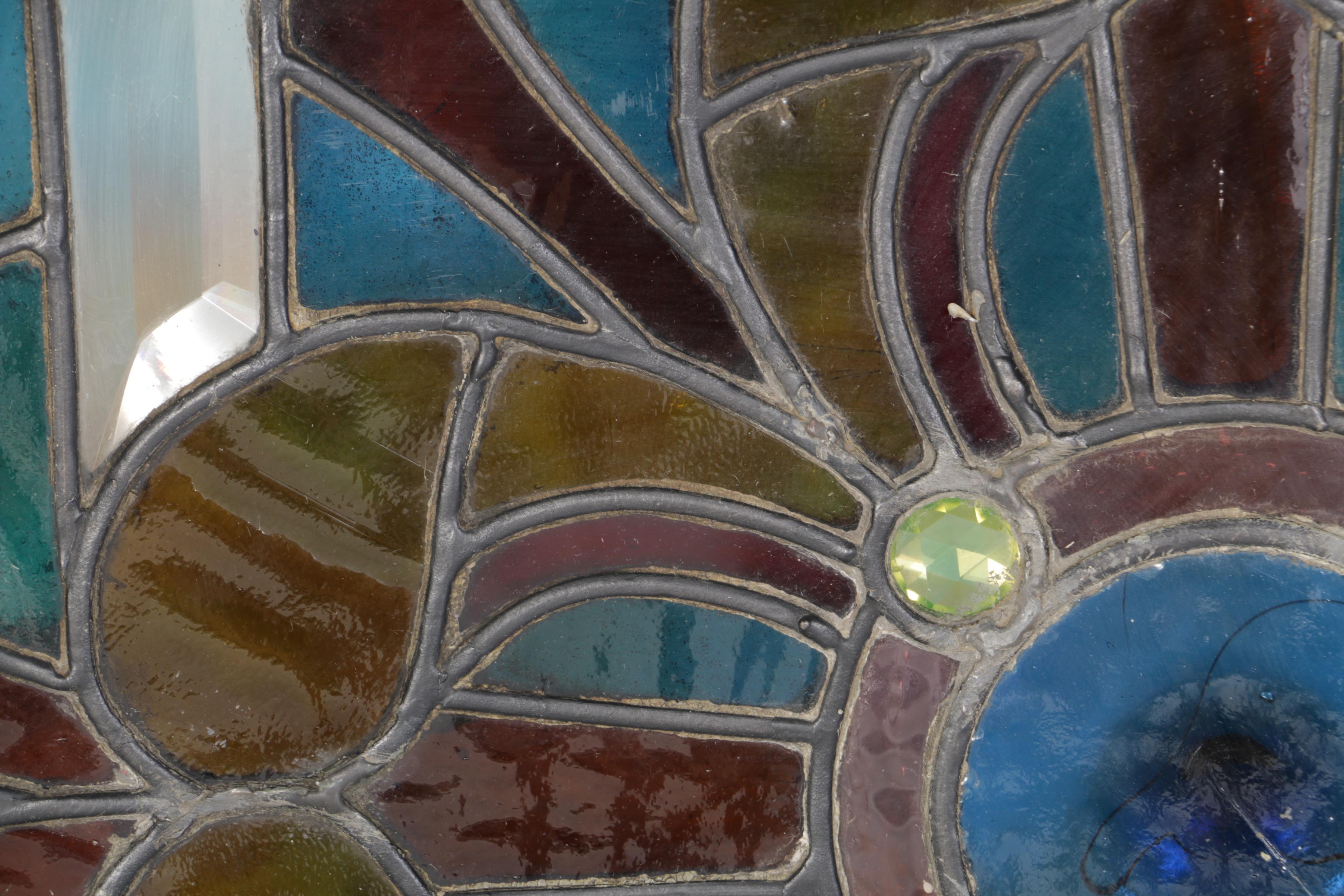 Converted Stained Glass Panel Table