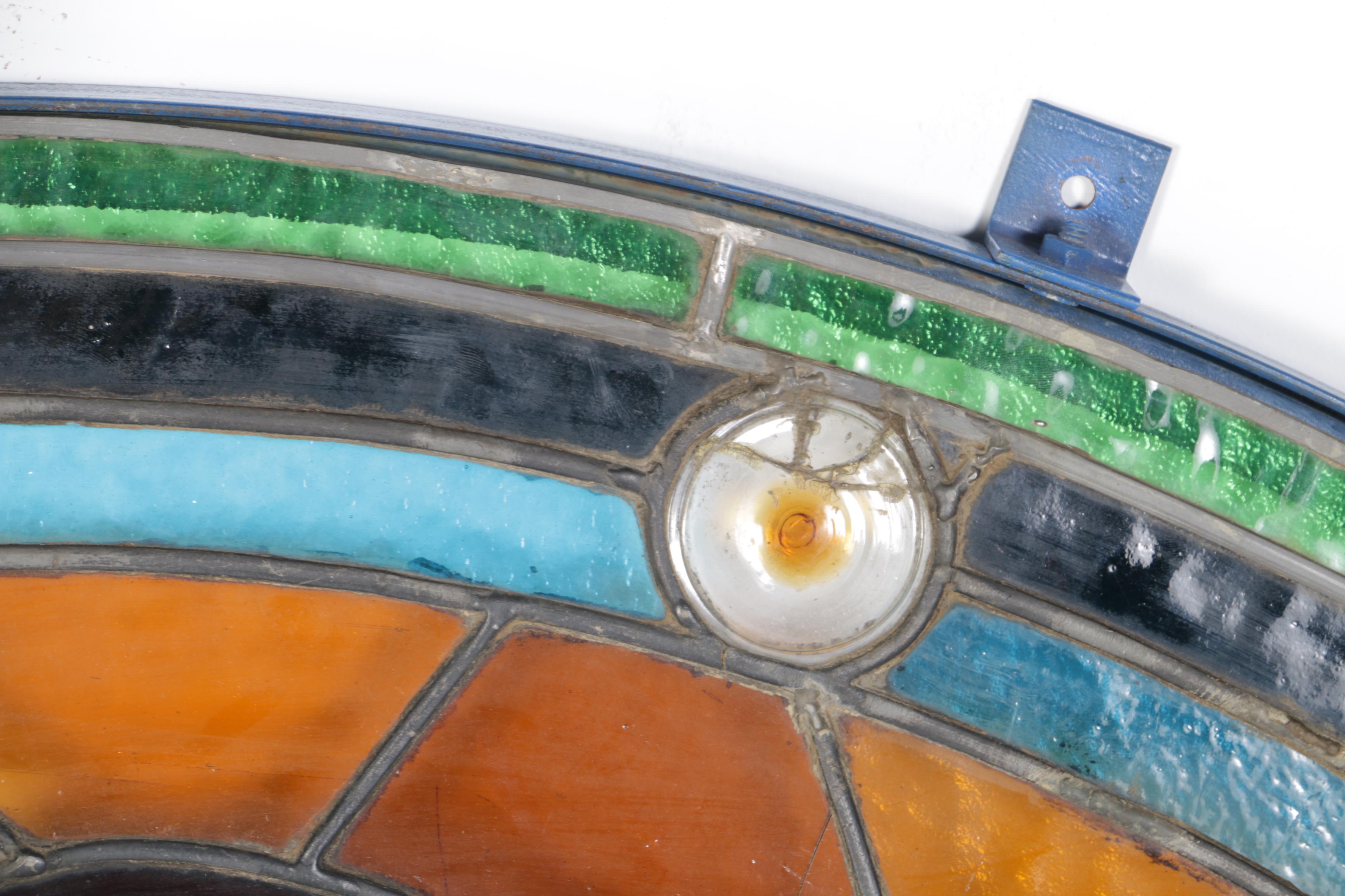 Converted Stained Glass Panel Table